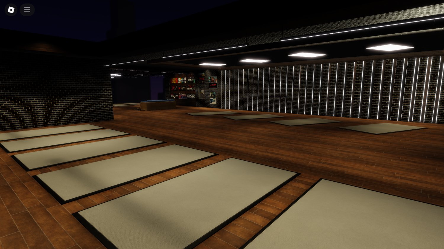 Stylish posters in Roblox garage showcase