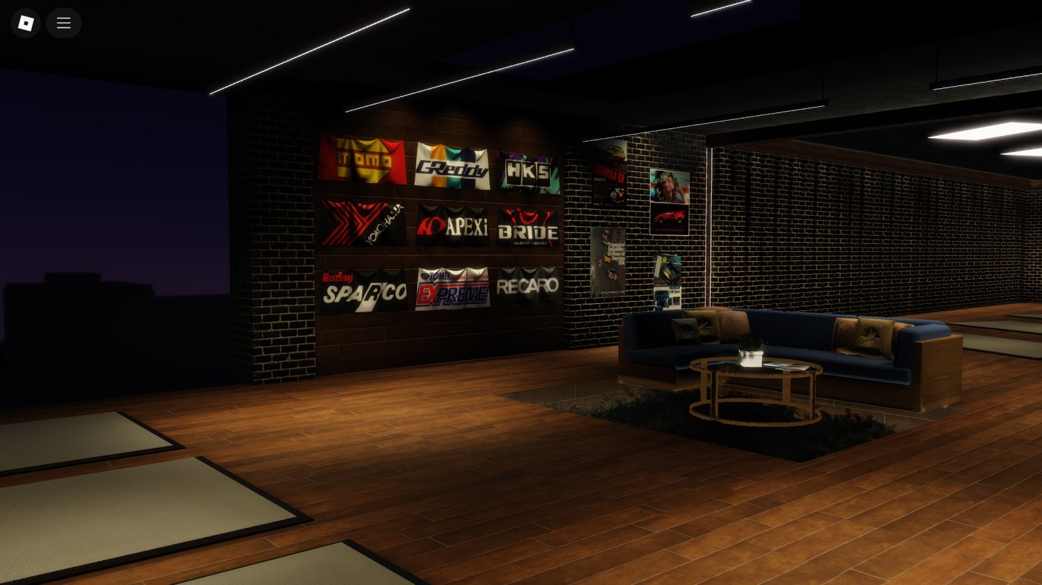Car collection display area Roblox map