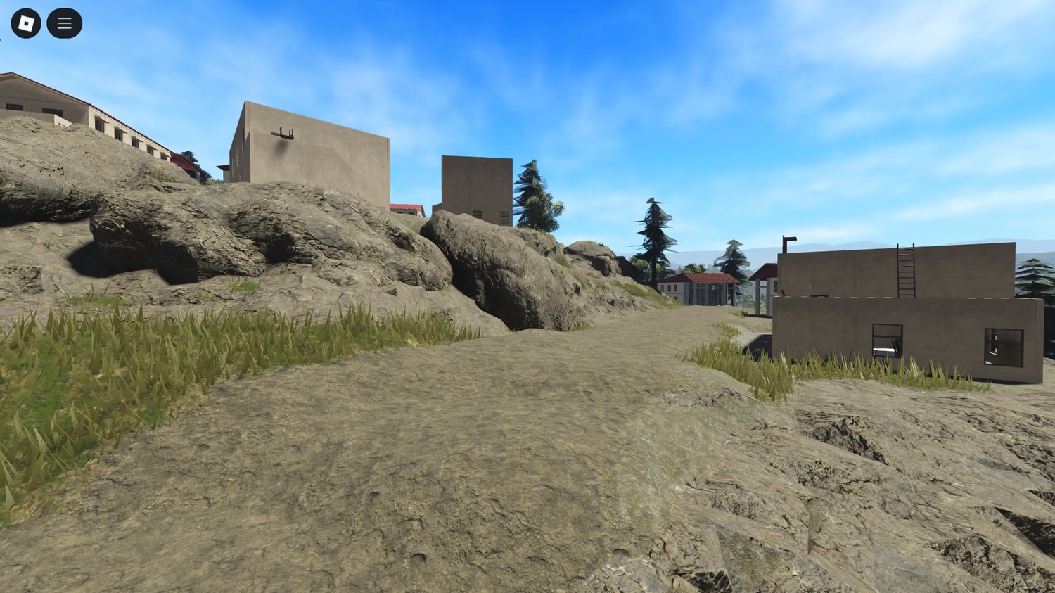 Mountain and valley view Roblox countryside