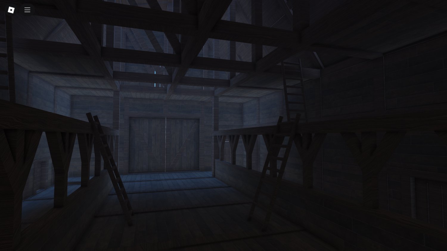 Player exploring barn interior Roblox