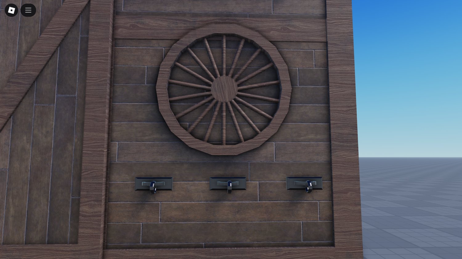 Interactive interior and exterior Roblox barn