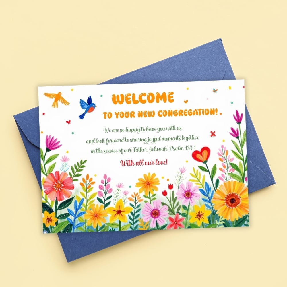 JW WELCOME CARD NEW CONGREGATION