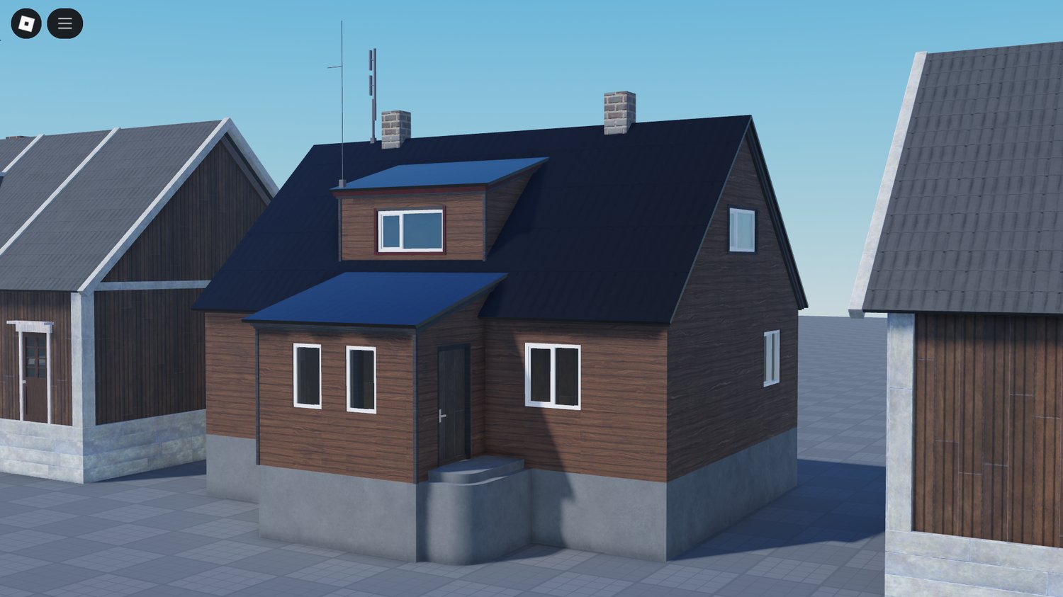 Fully enterable village house Roblox map