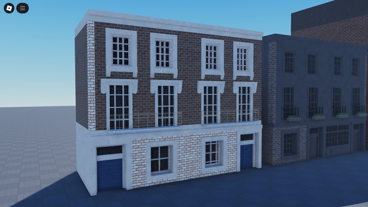 Apartment building facade Roblox model