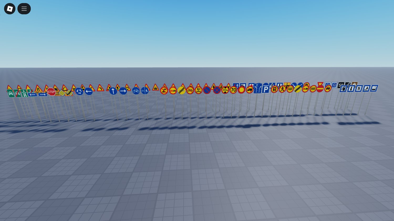 European road stop sign Roblox