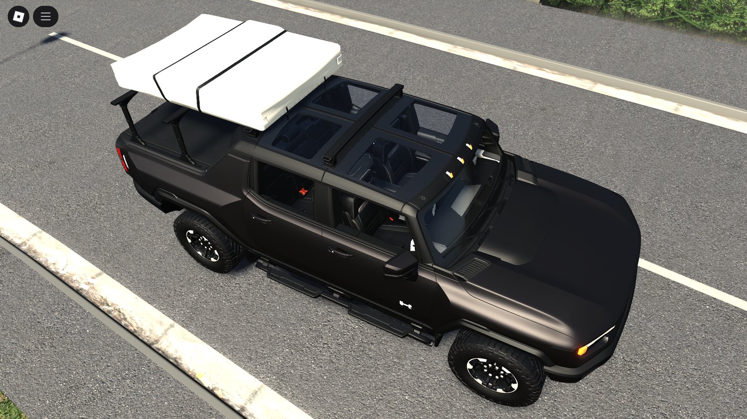 Rear view of electric truck