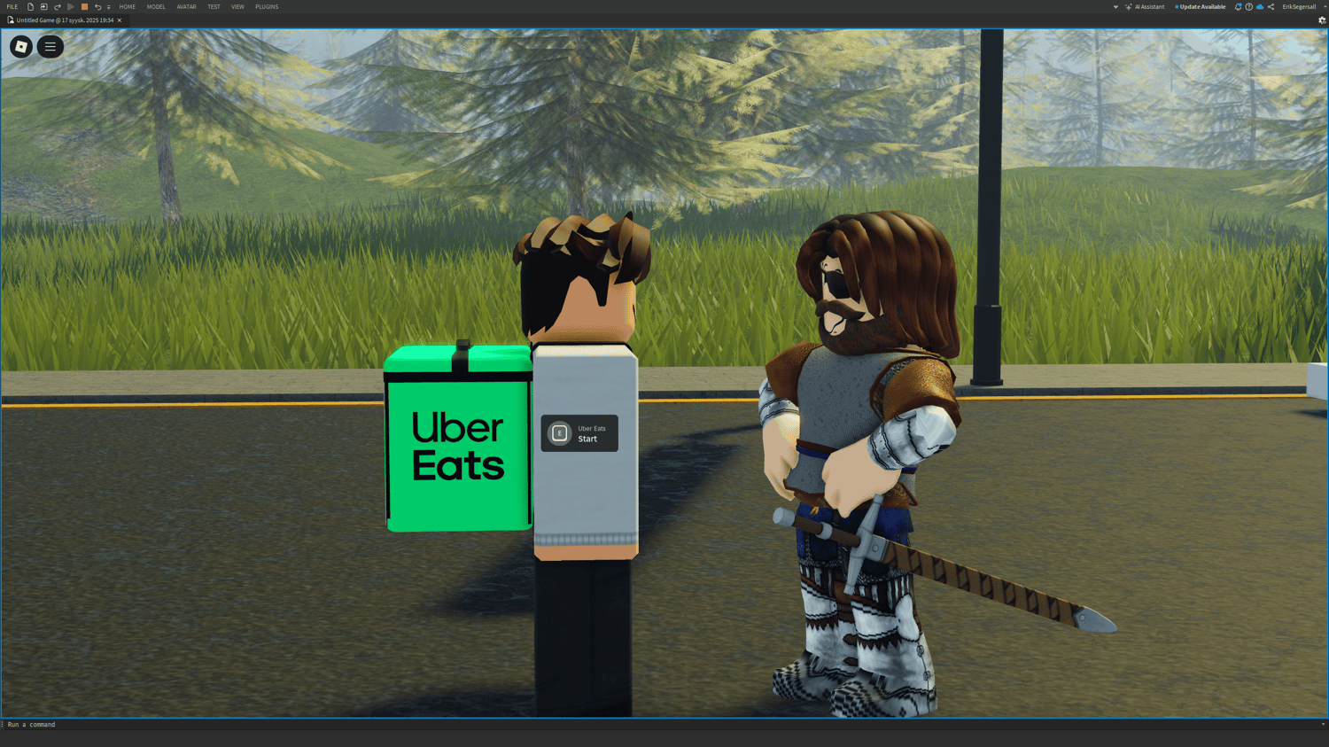 Roblox Uber Eats Delivery System with NPC jobs