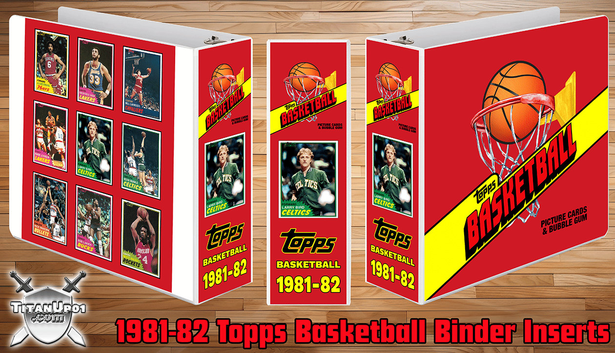 1981-82 Topps Basketball Cards Binder Inserts