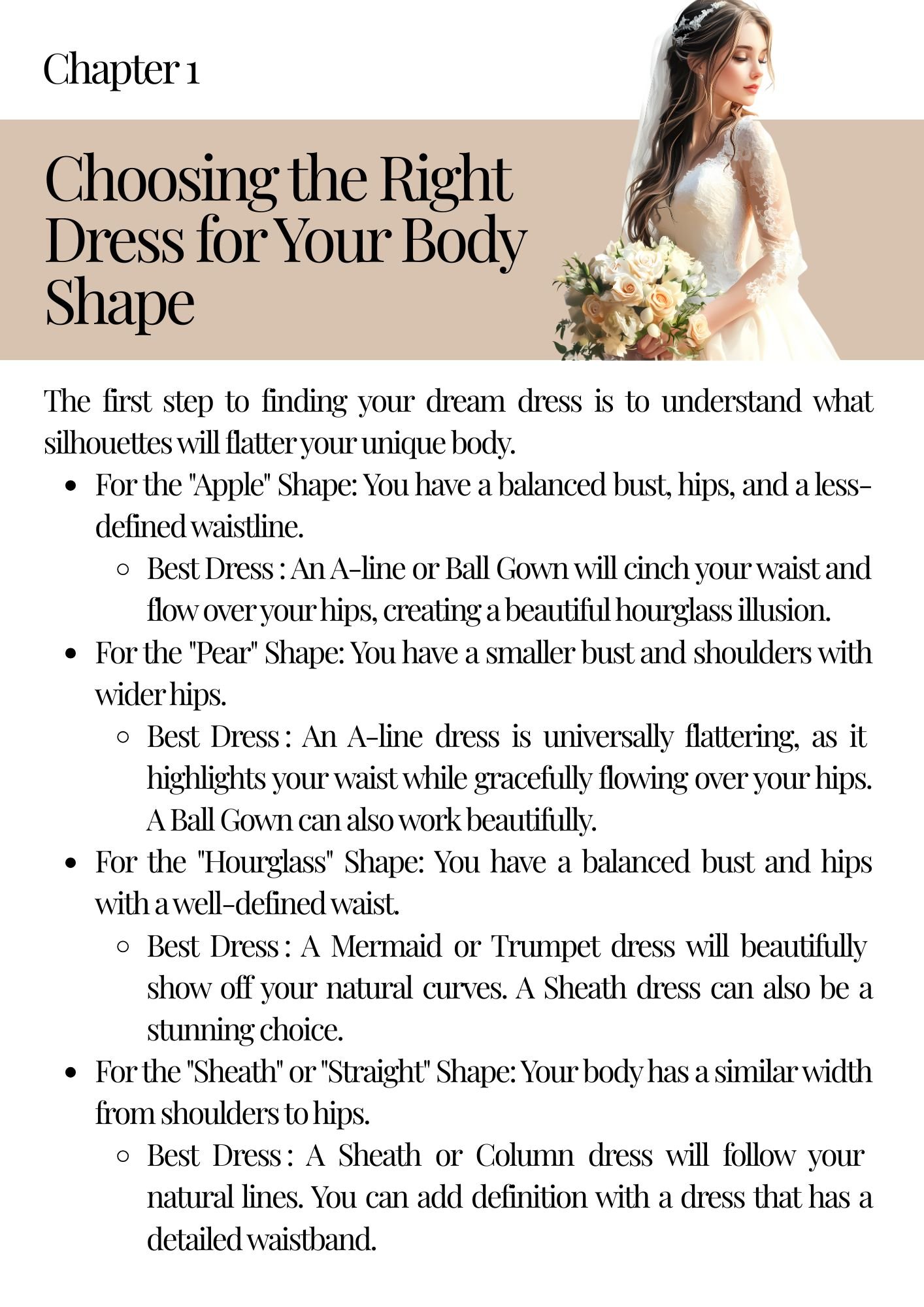 The Ultimate Wedding Dress Guide Organizer, bridal reference, wedding tips