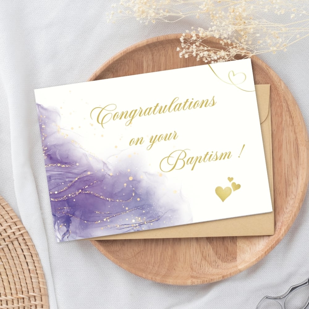 JW  Baptism Congratulations card