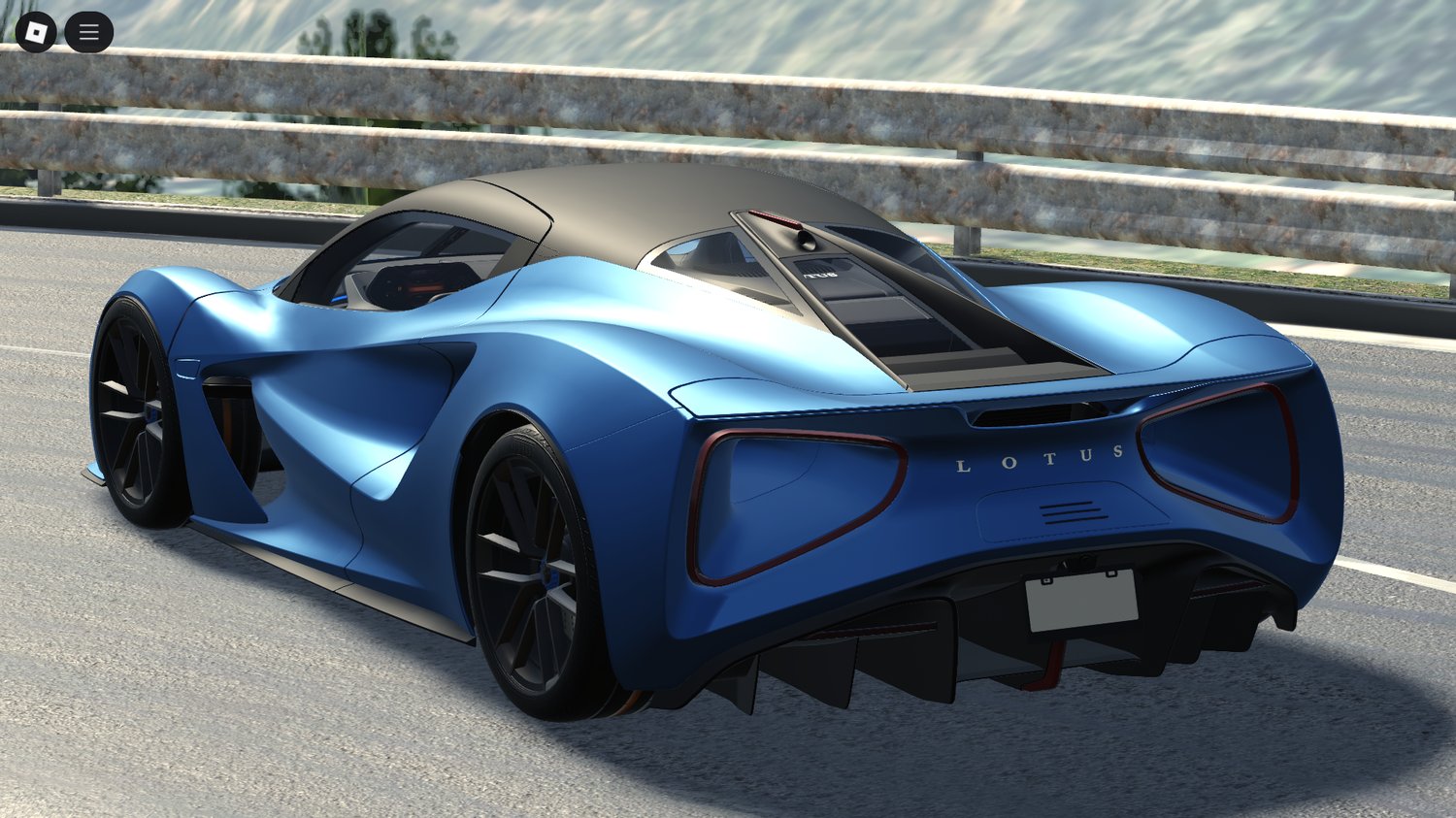 Rear view emphasizing aerodynamic styling