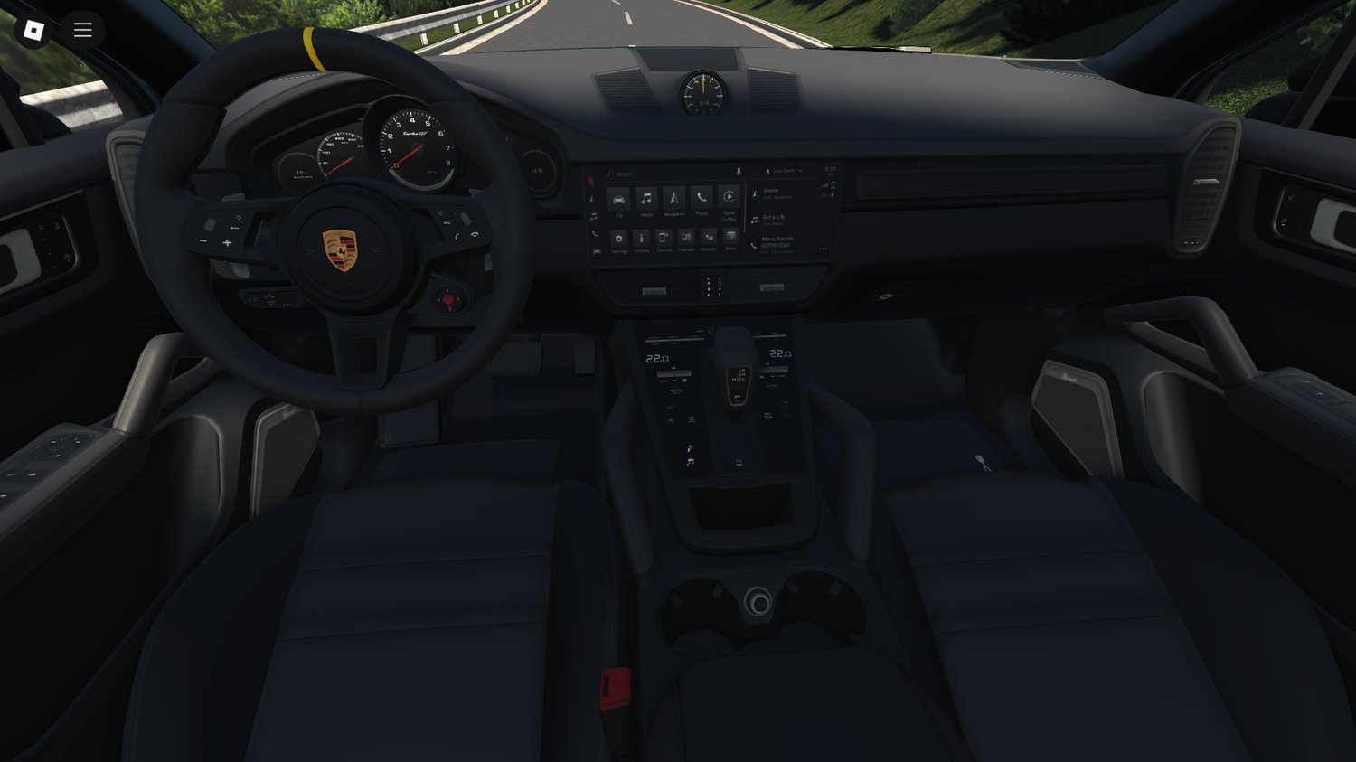 Interior close-up with realistic cockpit