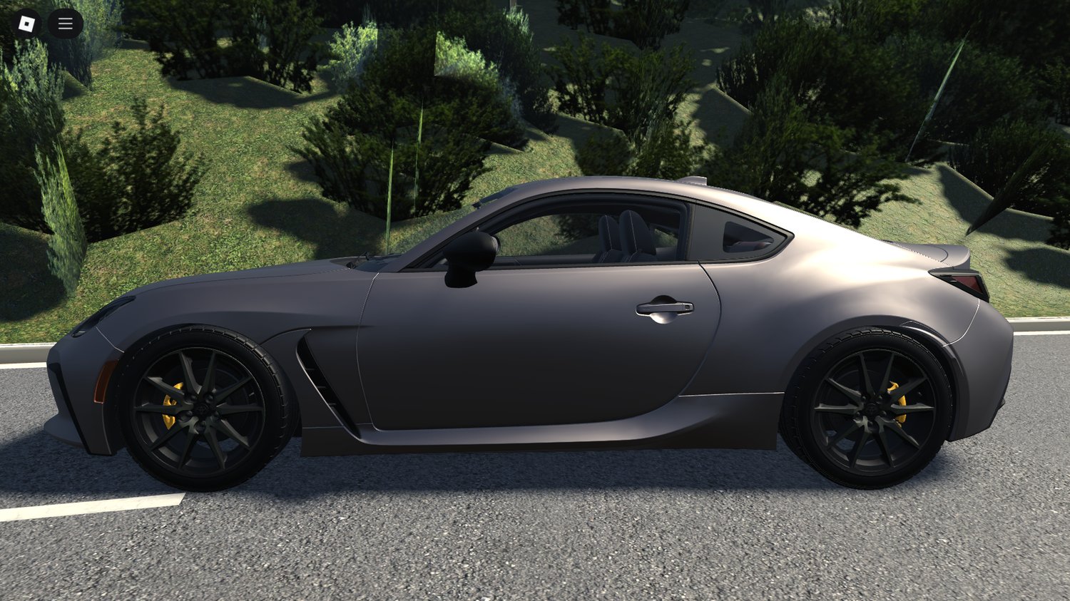 Side profile highlighting low sport coupe design
