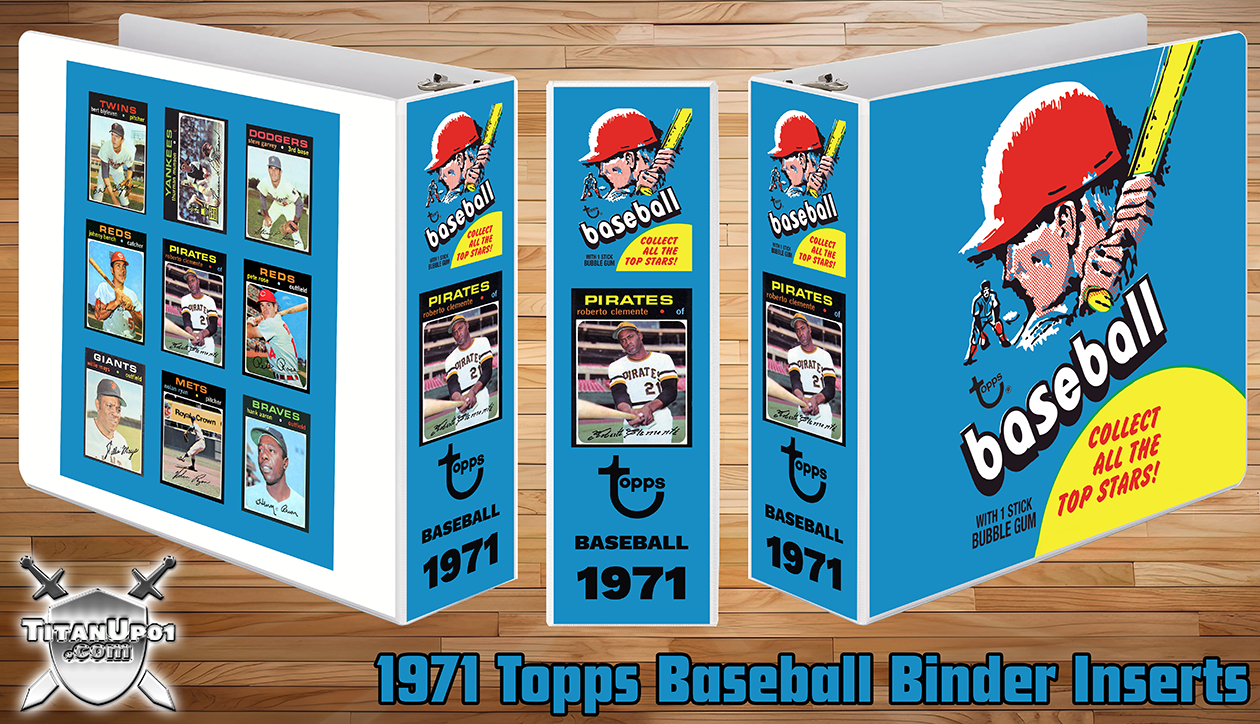 1971 Topps Baseball Cards Binder Inserts