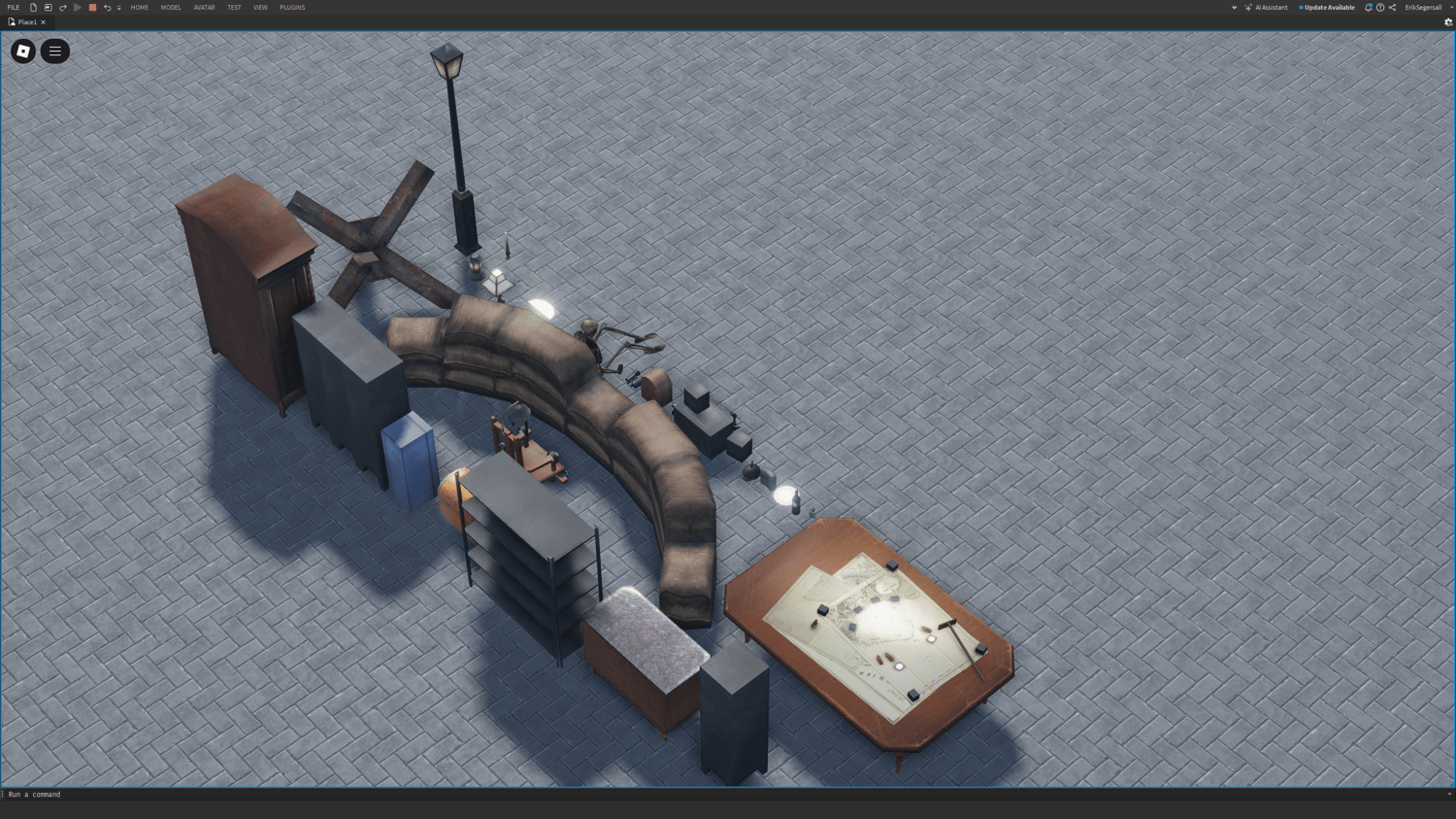 Roblox WW2 assets with lockers, cabinets, and props