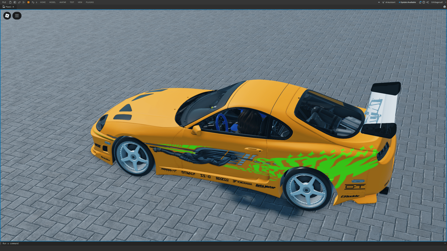 Roblox Fast and Furious Toyota Supra orange car