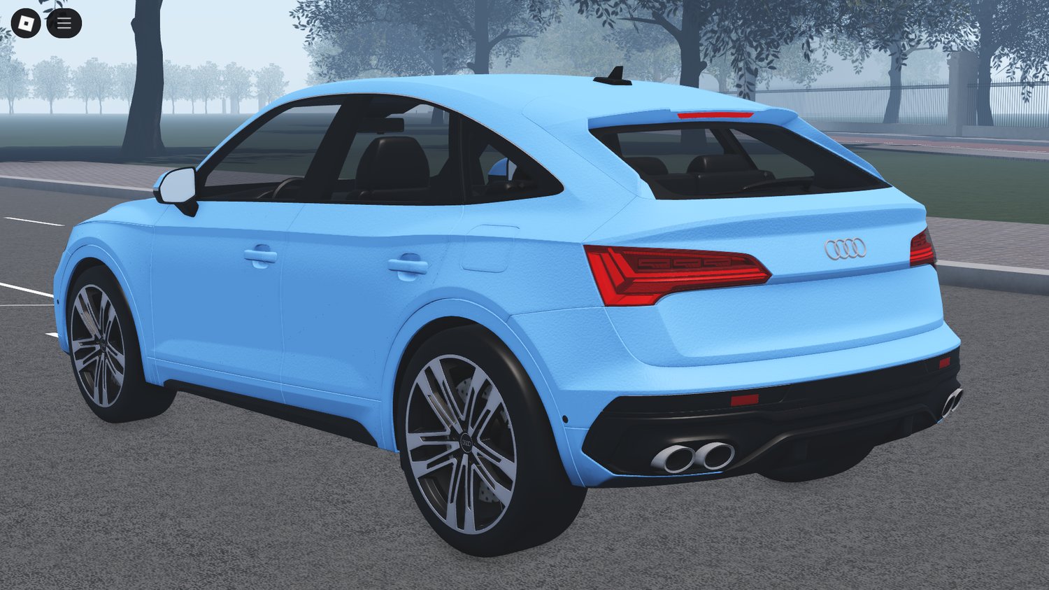 Rear view showcasing futuristic SUV styling