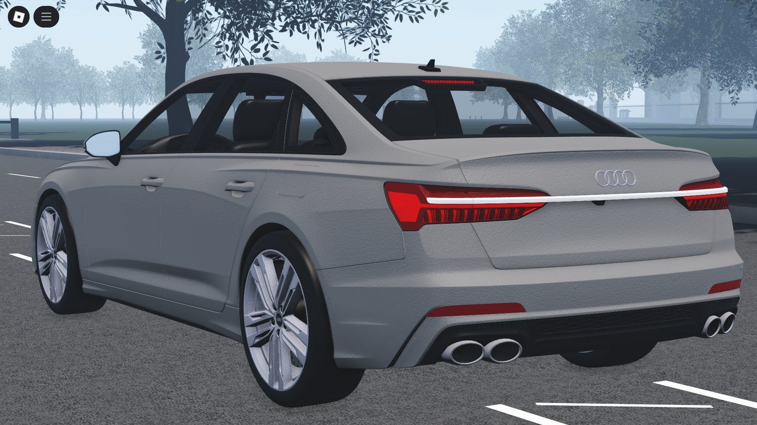 Rear view showcasing Audi S-line details