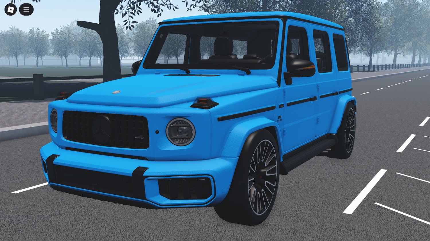 Front view of 2025 Mercedes G63 AMG Roblox model