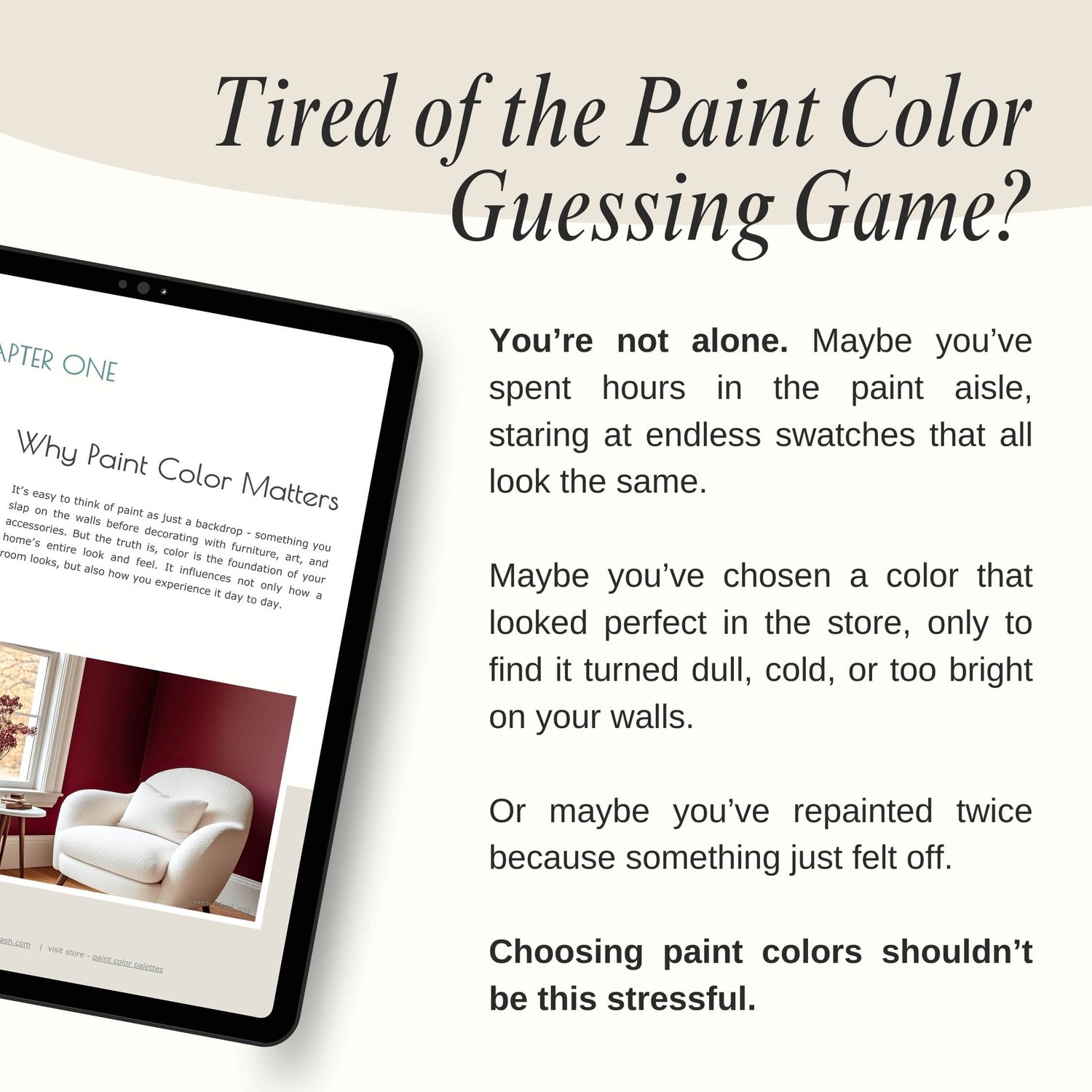Stress-Free Guide to Choosing Interior Paint Colors cover by Lavenia Shash