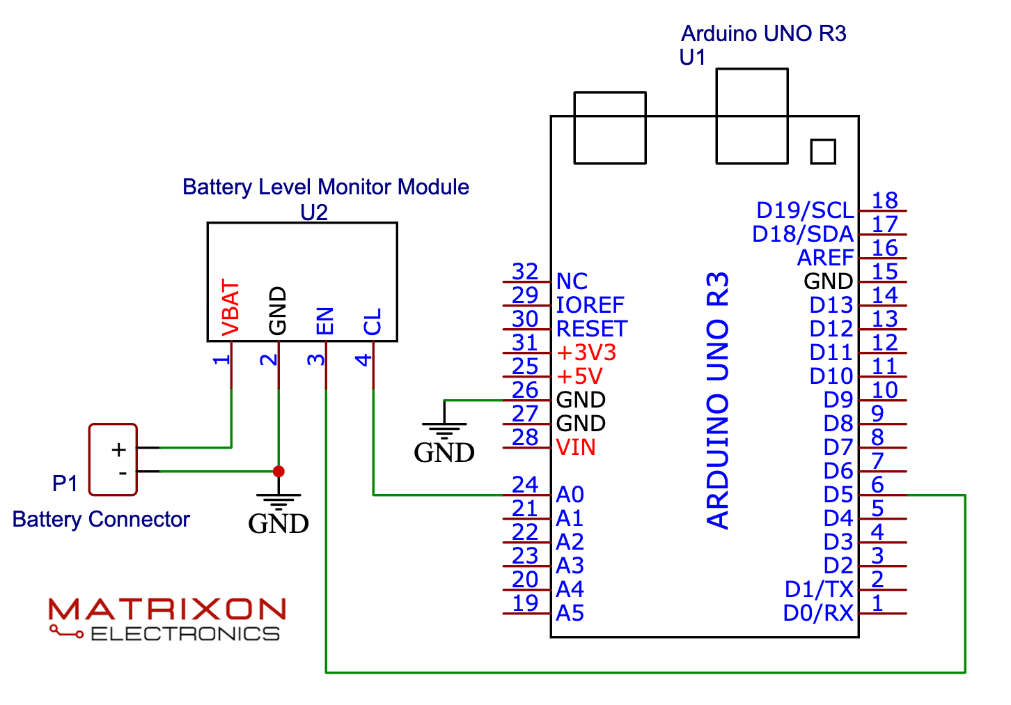 Arduino Battery Level Indicator mx1bm1 battery level monitor module