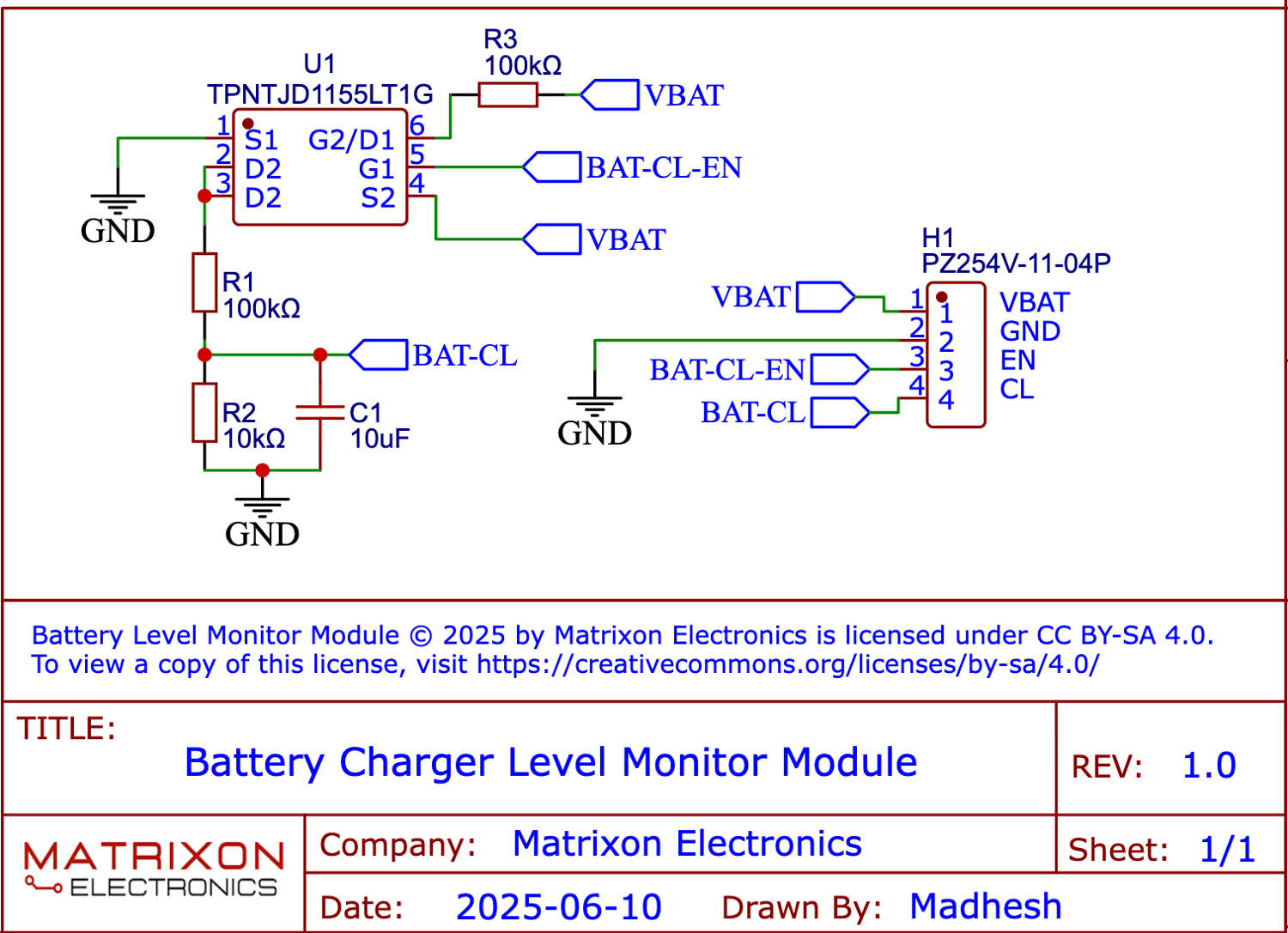 MX1BM1 Battery Level Monitor Module