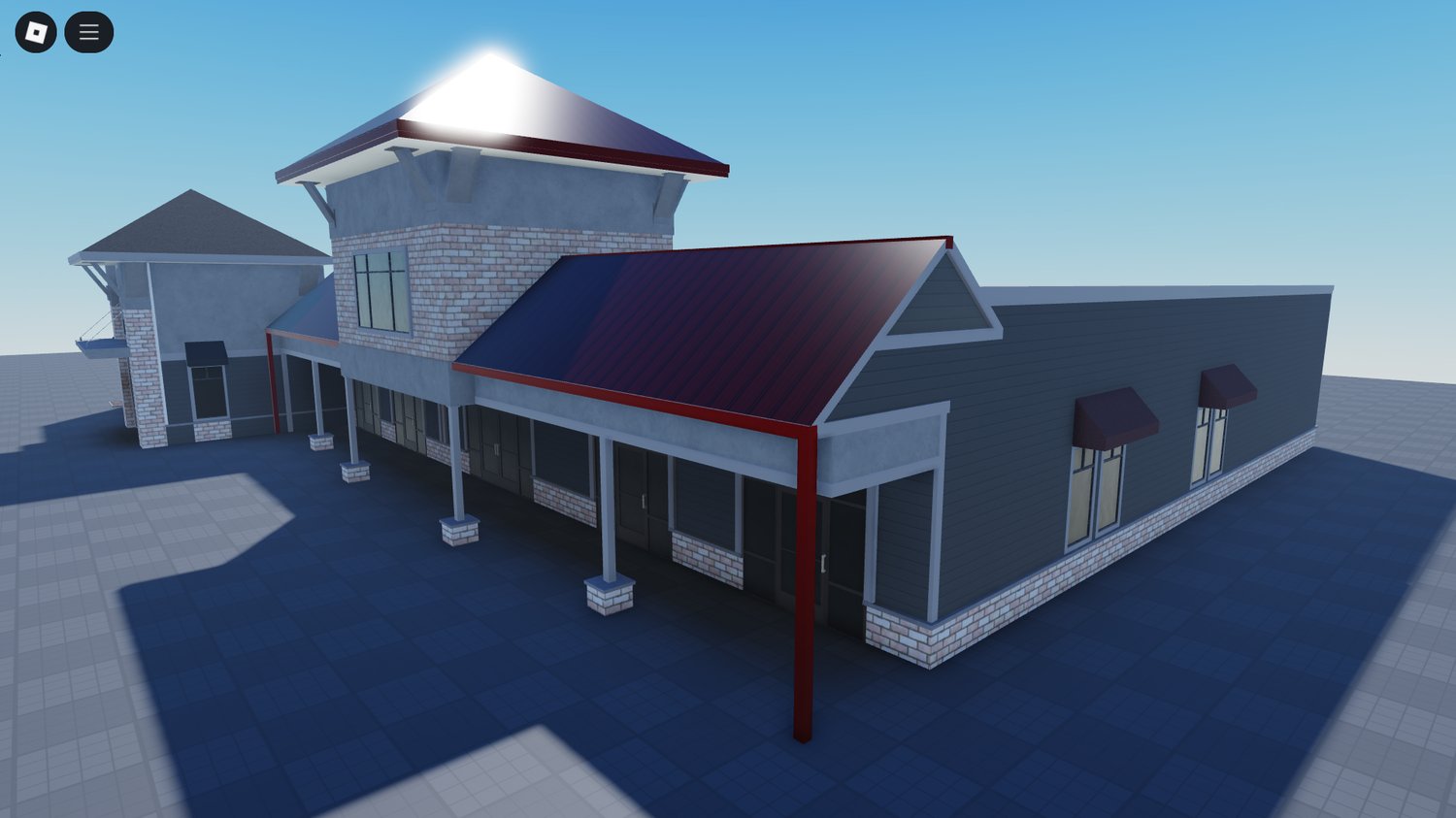 Side angle highlighting modern building design