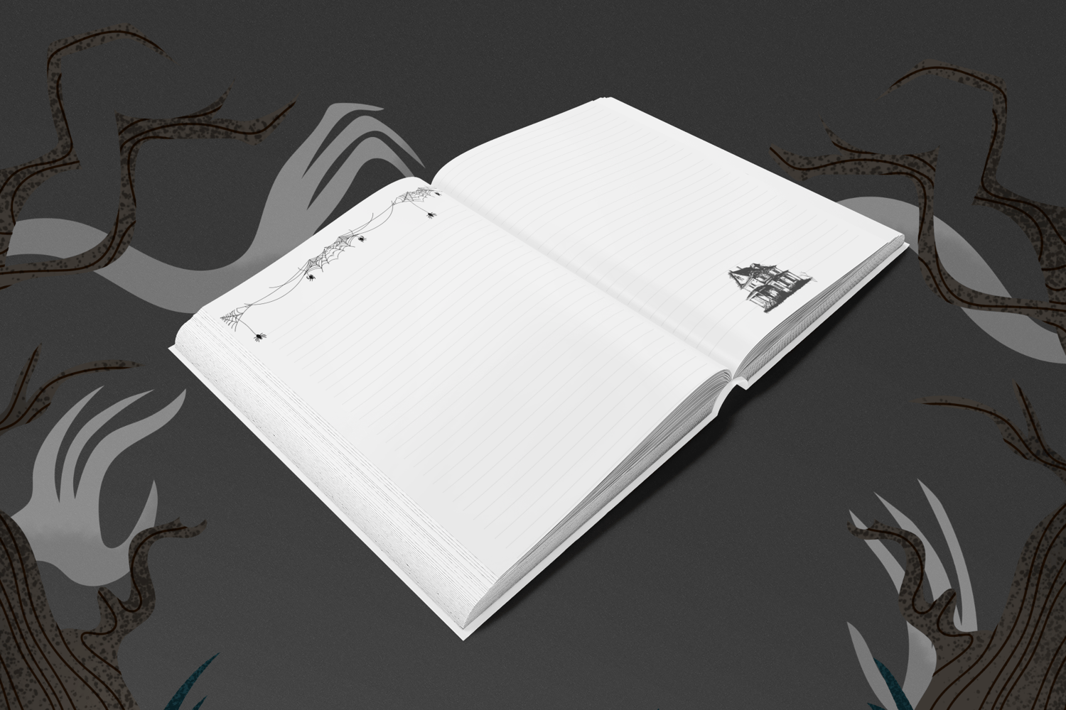 Suspious Notebook The Spooky Notebook β Printable Lined Journal - Payhip