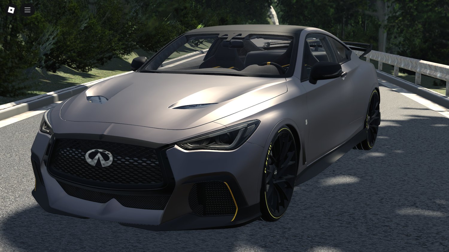 Front view of Infiniti Q60 Project Black S 2018 Roblox model