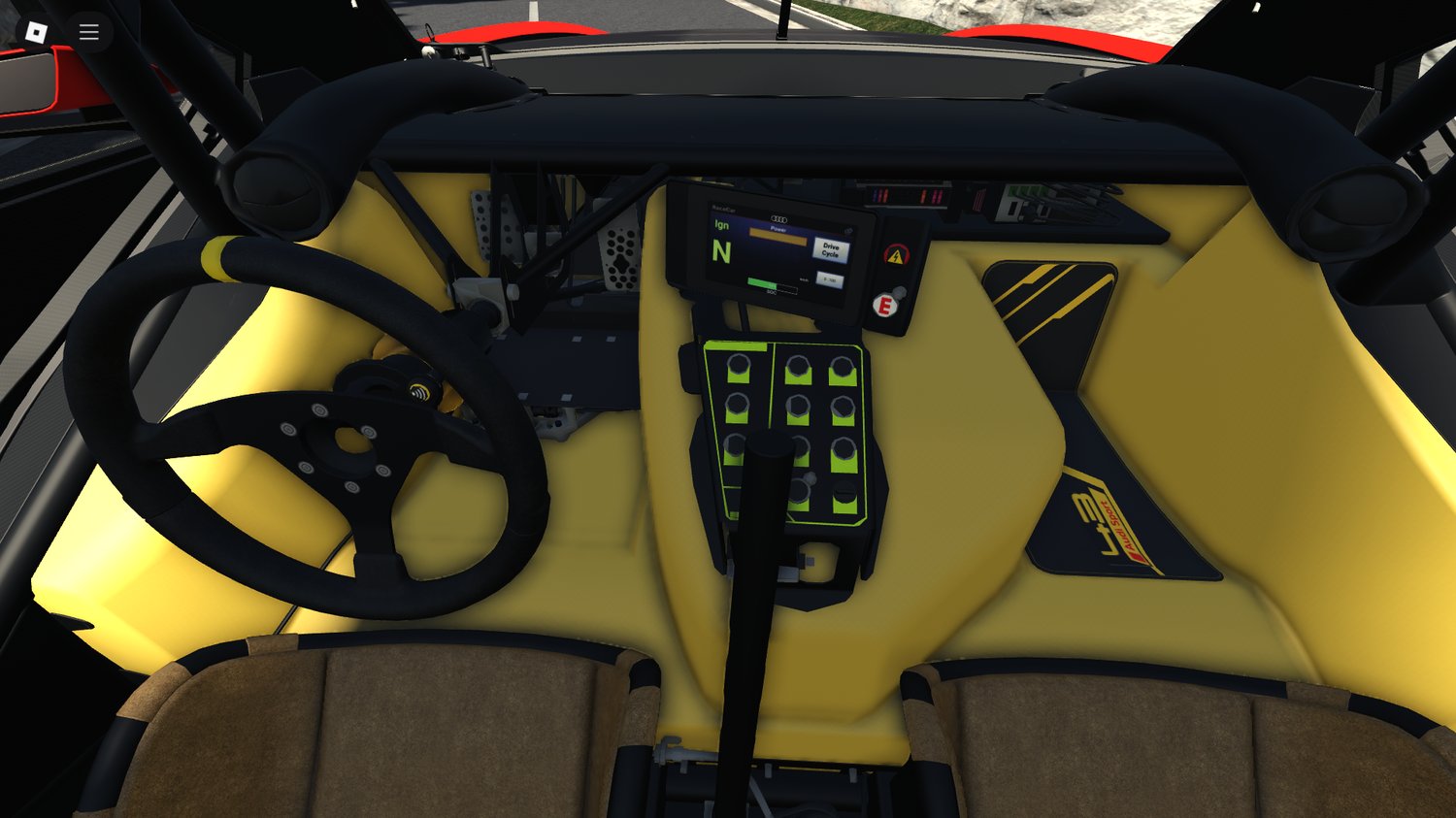 Close-up of wheels, body, and drift-ready features