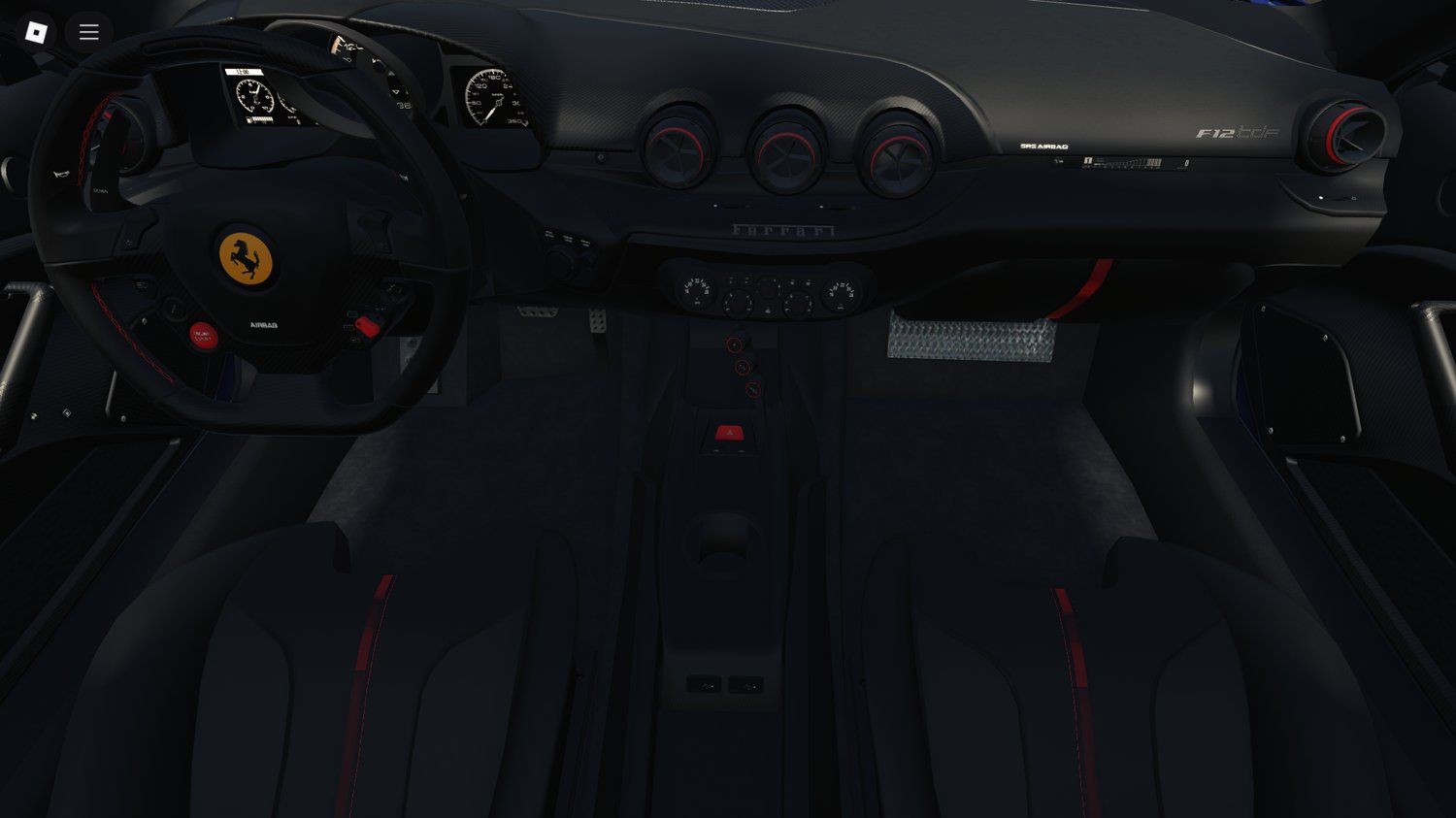 Close-up of rear and Ferrari details