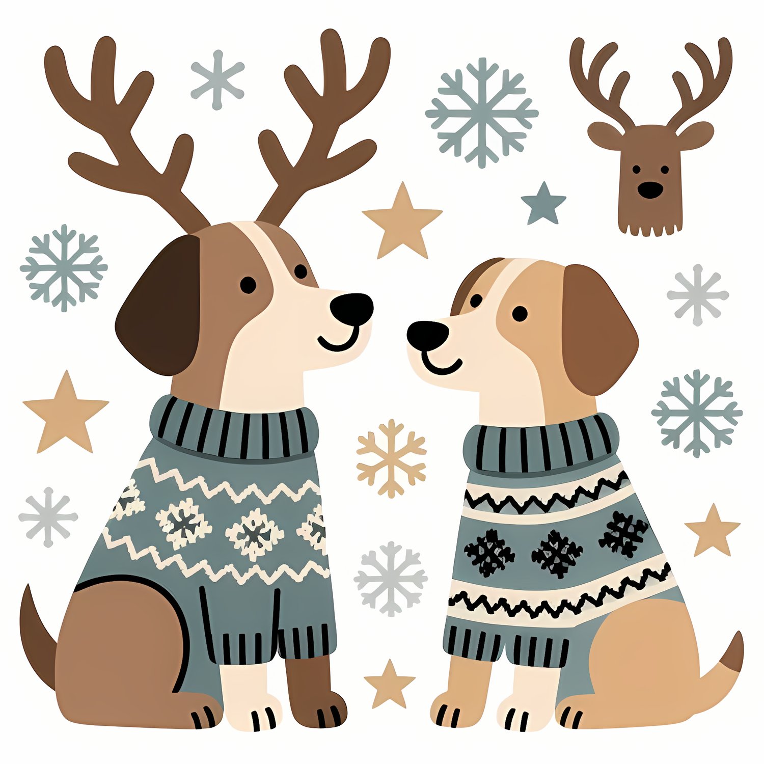 🐾33 Christmas Themed Dog Art | High-Resolution PNGs in Folk Art Styles  📦 What’s Included:  33 Files in total High Resolution: 300 DPI for professional quality Image Sizes: From 3072px to 4608px (portrait, landscape and square) 🎨 Perfect For:  Wall Art & 