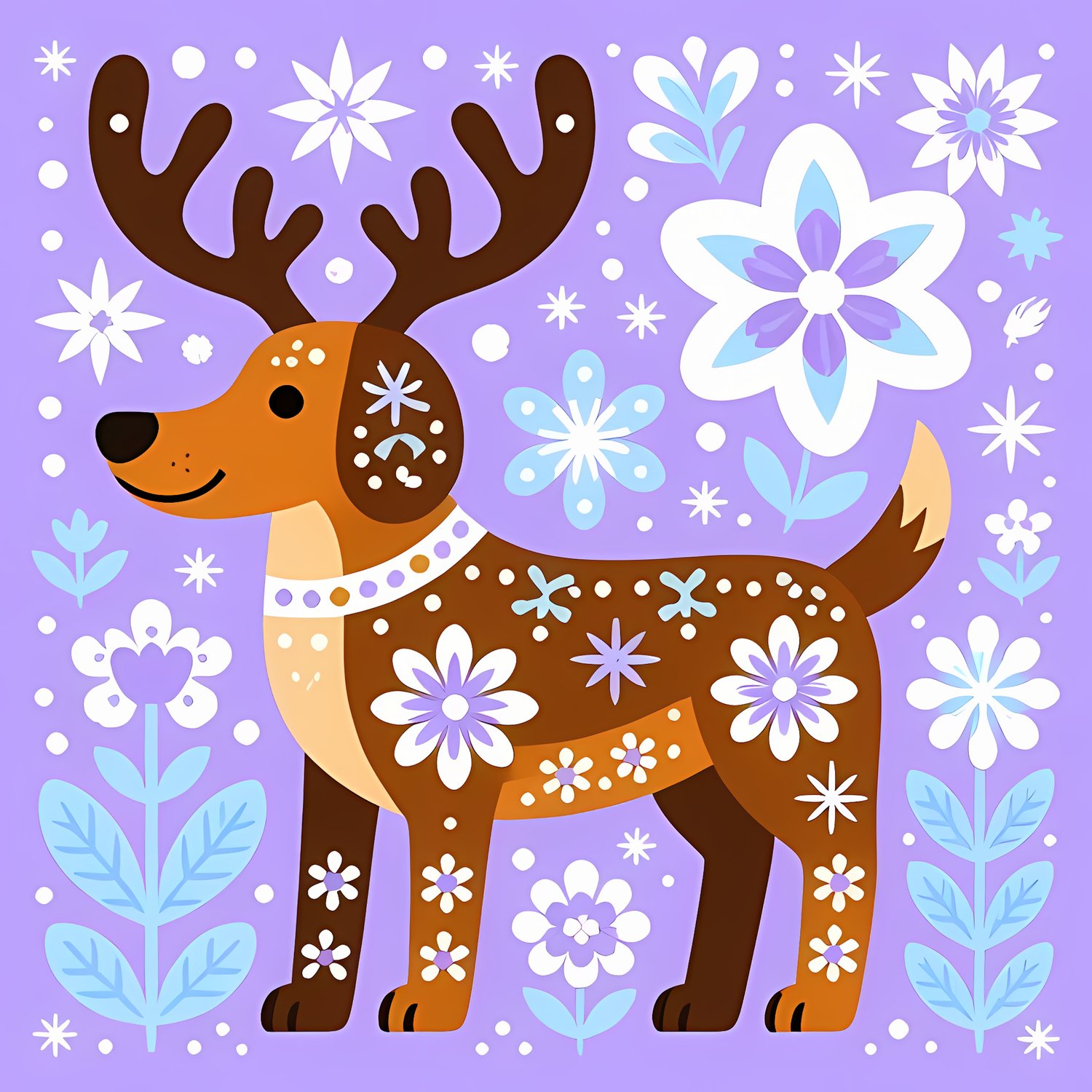 🐾33 Christmas Themed Dog Art | High-Resolution PNGs in Folk Art Styles  📦 What’s Included:  33 Files in total High Resolution: 300 DPI for professional quality Image Sizes: From 3072px to 4608px (portrait, landscape and square) 🎨 Perfect For:  Wall Art & 