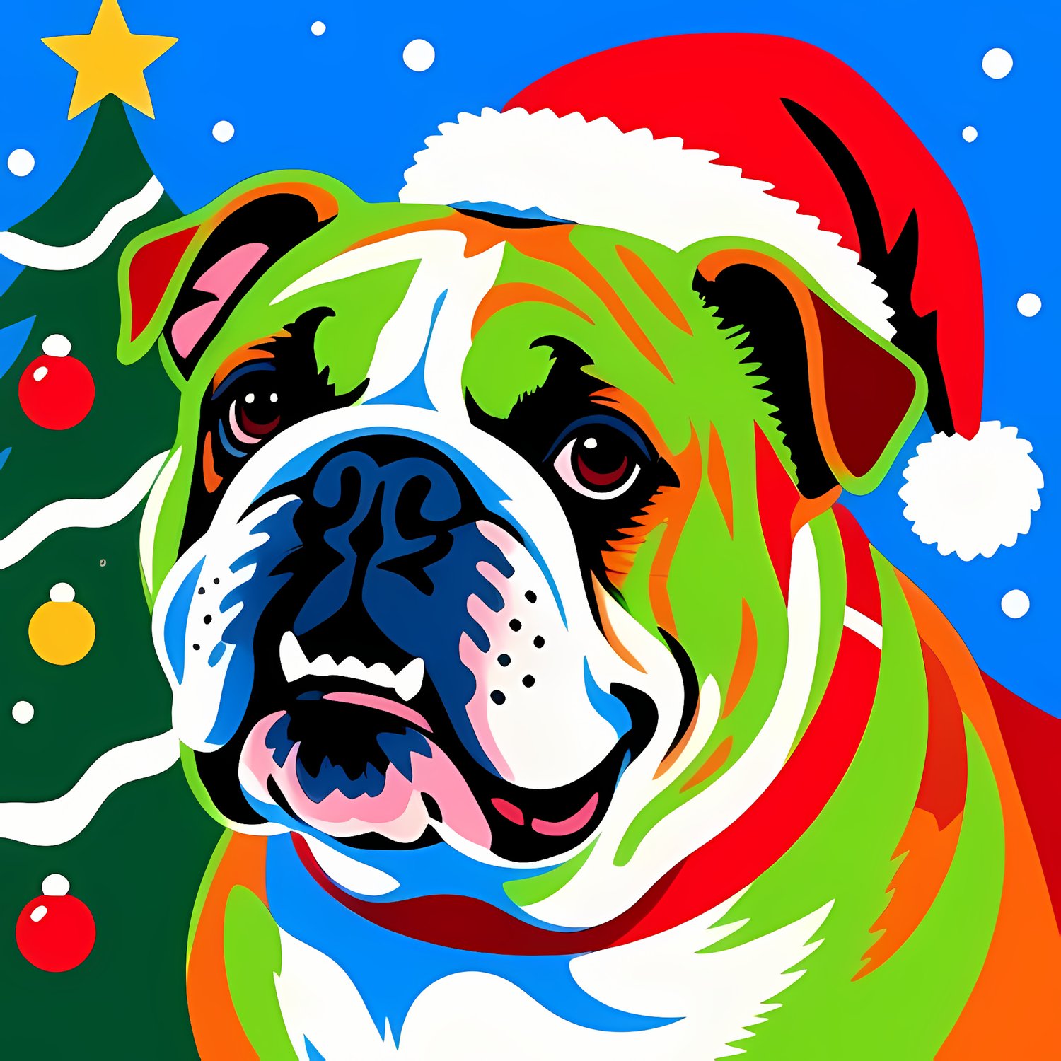 🐾28 Christmas Themed Dog Art | High-Resolution PNGs in Pop Art Styles  📦 What’s Included:  28 Files in total High Resolution: 300 DPI for professional quality Image Sizes: From 3072 px to 4608 px 🎨 Perfect For:  Wall Art & Décor Custom Stationery & Writin