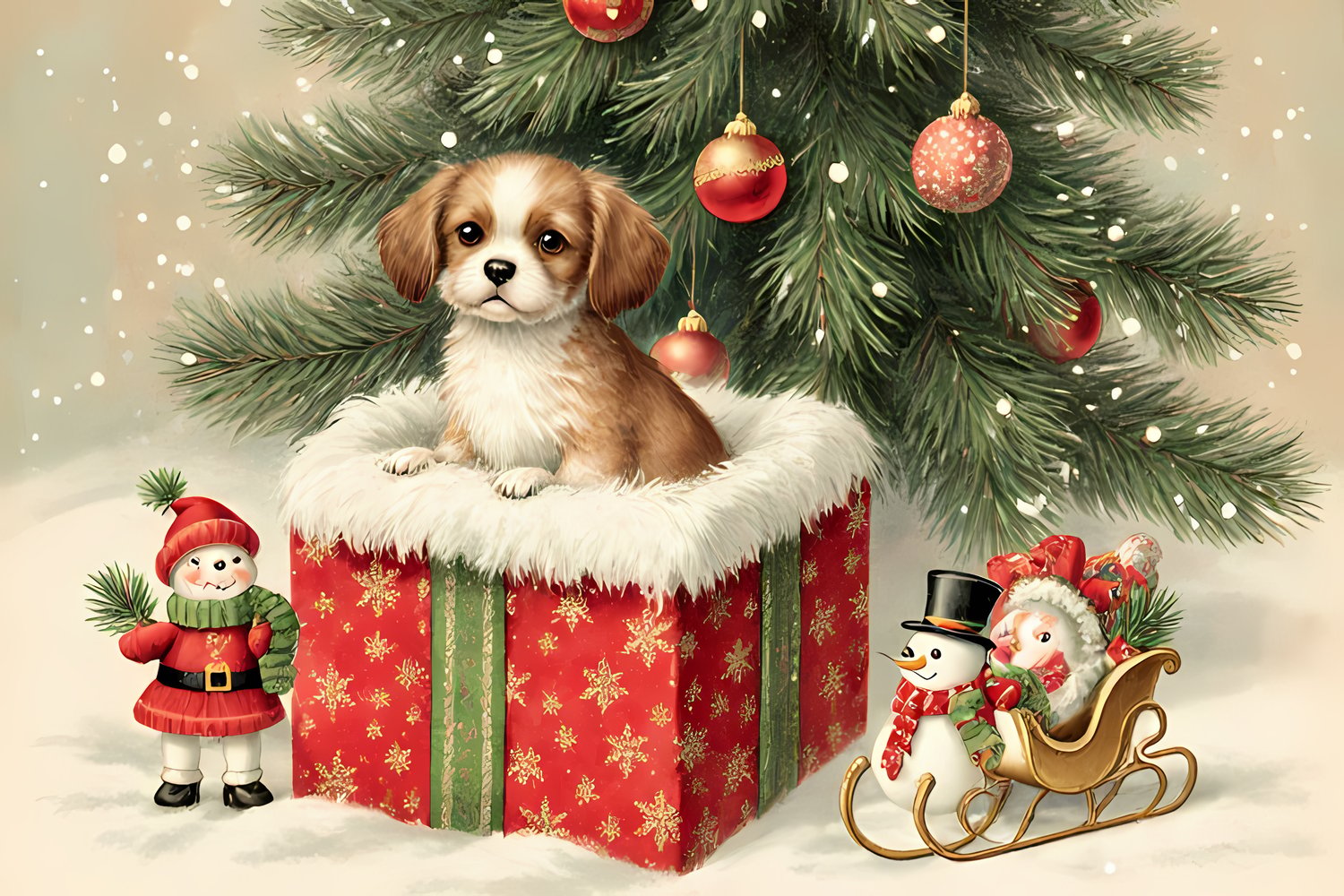 🐾40 Christmas Themed Dog Art | High-Resolution PNGs in Illustrated Art Styles  📦 What’s Included:  40 Files in total High Resolution: 300 DPI for professional quality Image Sizes: From 3072 px to 4608 px 🎨 Perfect For:  Wall Art & Décor Custom Stationery 