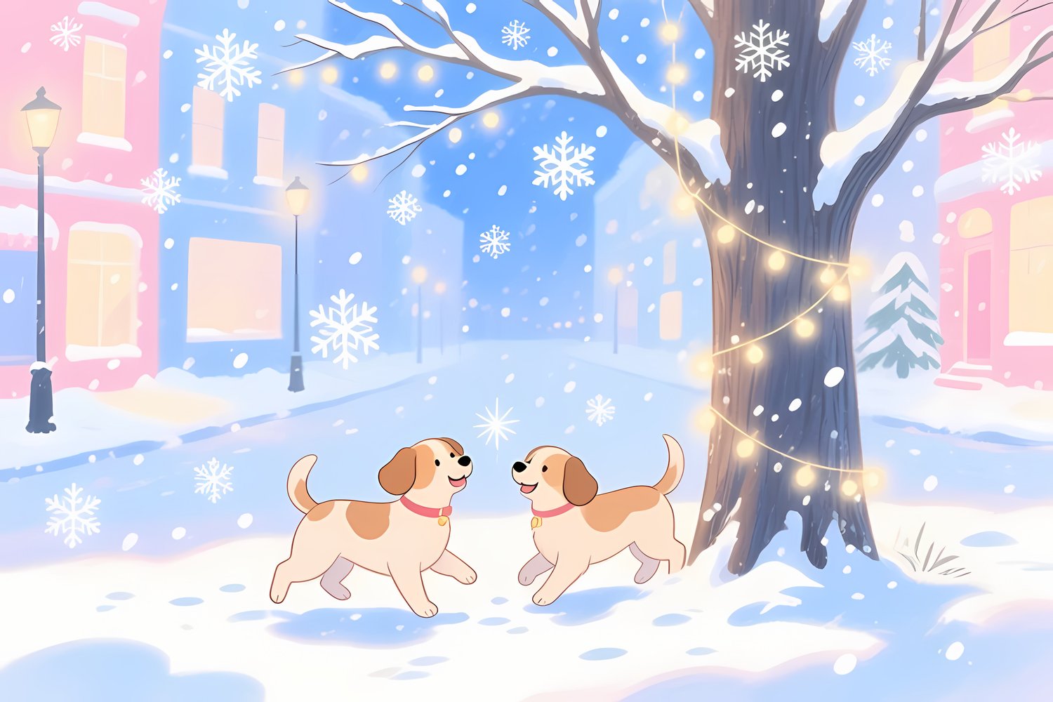 🐾40 Christmas Themed Dog Art | High-Resolution PNGs in Illustrated Art Styles  📦 What’s Included:  40 Files in total High Resolution: 300 DPI for professional quality Image Sizes: From 3072 px to 4608 px 🎨 Perfect For:  Wall Art & Décor Custom Stationery 
