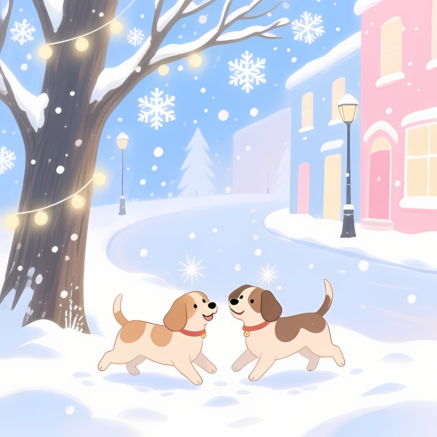 🐾40 Christmas Themed Dog Art | High-Resolution PNGs in Illustrated Art Styles  📦 What’s Included:  40 Files in total High Resolution: 300 DPI for professional quality Image Sizes: From 3072 px to 4608 px 🎨 Perfect For:  Wall Art & Décor Custom Stationery 