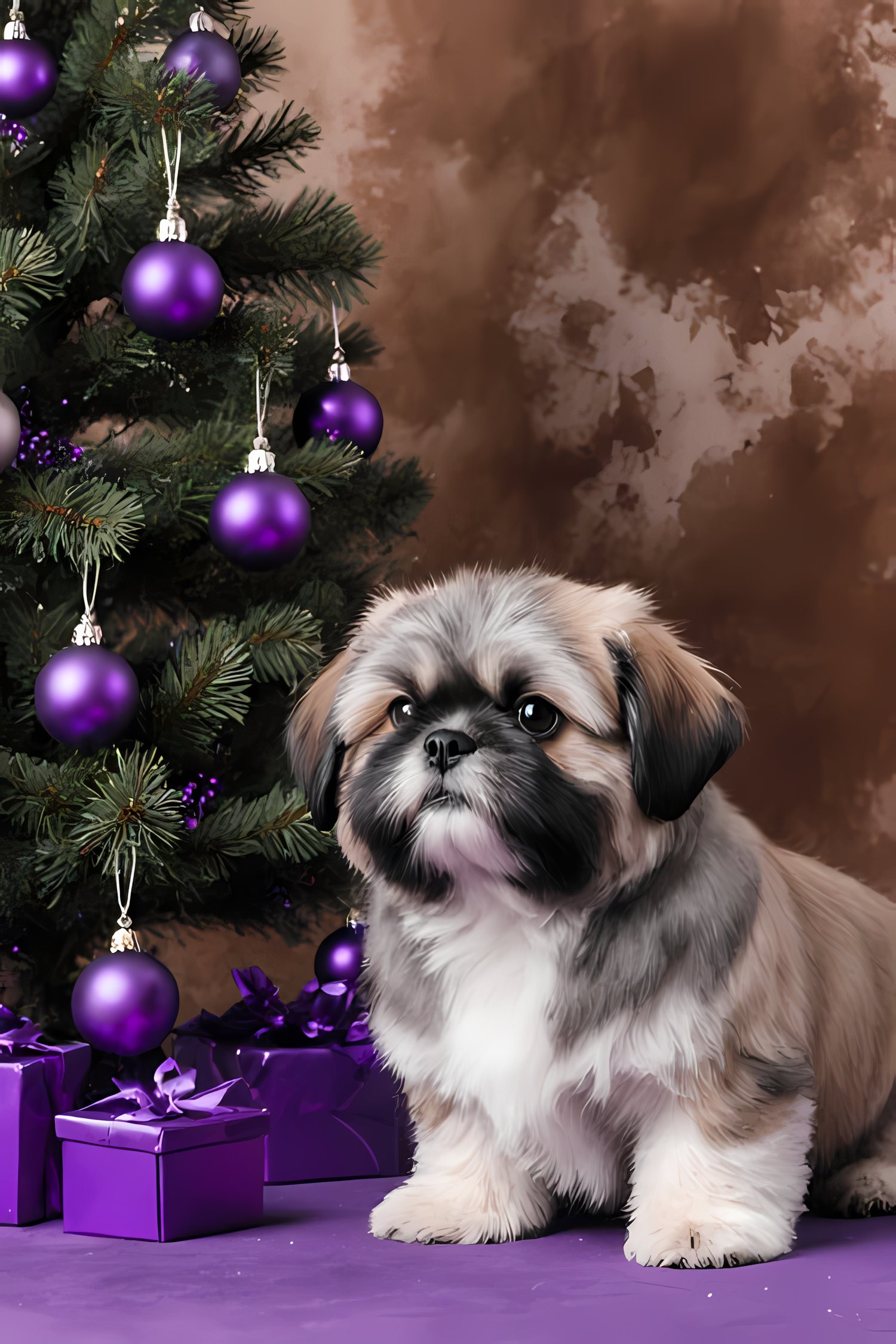 🐾16 Christmas Themed Shih Tzu Art | High-Resolution PNGs in Painterly, Vector and Watercolor Art   Styles📦 What’s Included:  16 Files in total High Resolution: 300 DPI for professional quality Image Sizes: From 3072 px to 6144 px 🎨 Perfect For:  Wall Art 