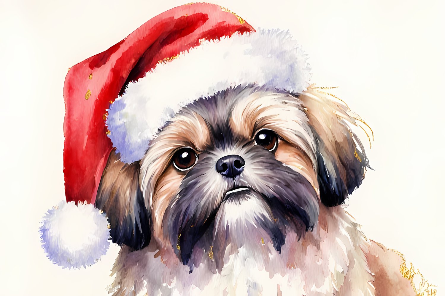 🐾16 Christmas Themed Shih Tzu Art | High-Resolution PNGs in Painterly, Vector and Watercolor Art   Styles📦 What’s Included:  16 Files in total High Resolution: 300 DPI for professional quality Image Sizes: From 3072 px to 6144 px 🎨 Perfect For:  Wall Art 