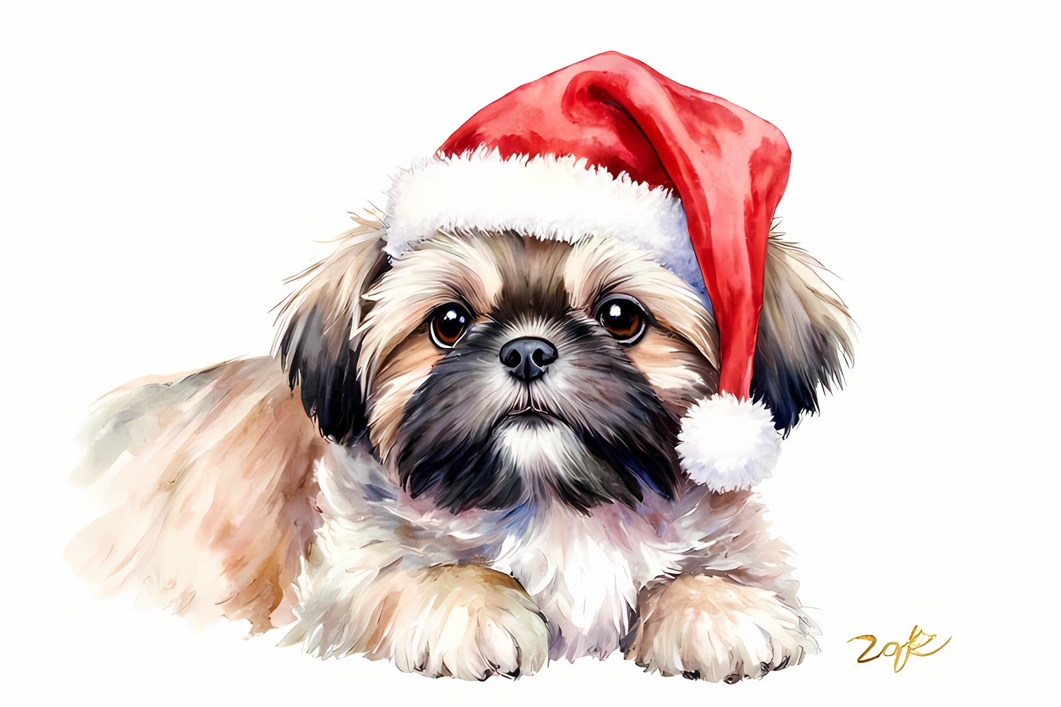 🐾16 Christmas Themed Shih Tzu Art | High-Resolution PNGs in Painterly, Vector and Watercolor Art   Styles📦 What’s Included:  16 Files in total High Resolution: 300 DPI for professional quality Image Sizes: From 3072 px to 6144 px 🎨 Perfect For:  Wall Art 