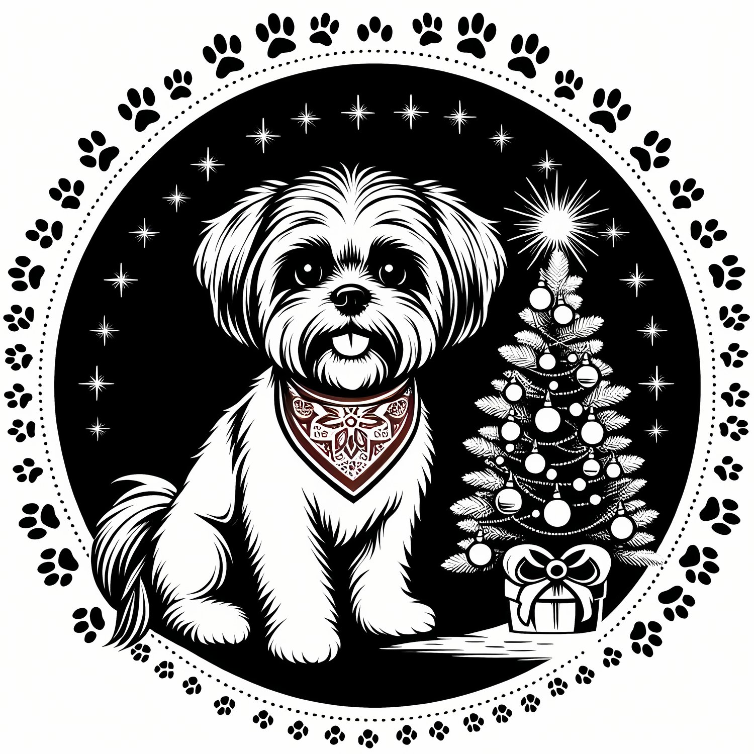 🐾16 Christmas Themed Shih Tzu Art | High-Resolution PNGs in Painterly, Vector and Watercolor Art   Styles📦 What’s Included:  16 Files in total High Resolution: 300 DPI for professional quality Image Sizes: From 3072 px to 6144 px 🎨 Perfect For:  Wall Art 