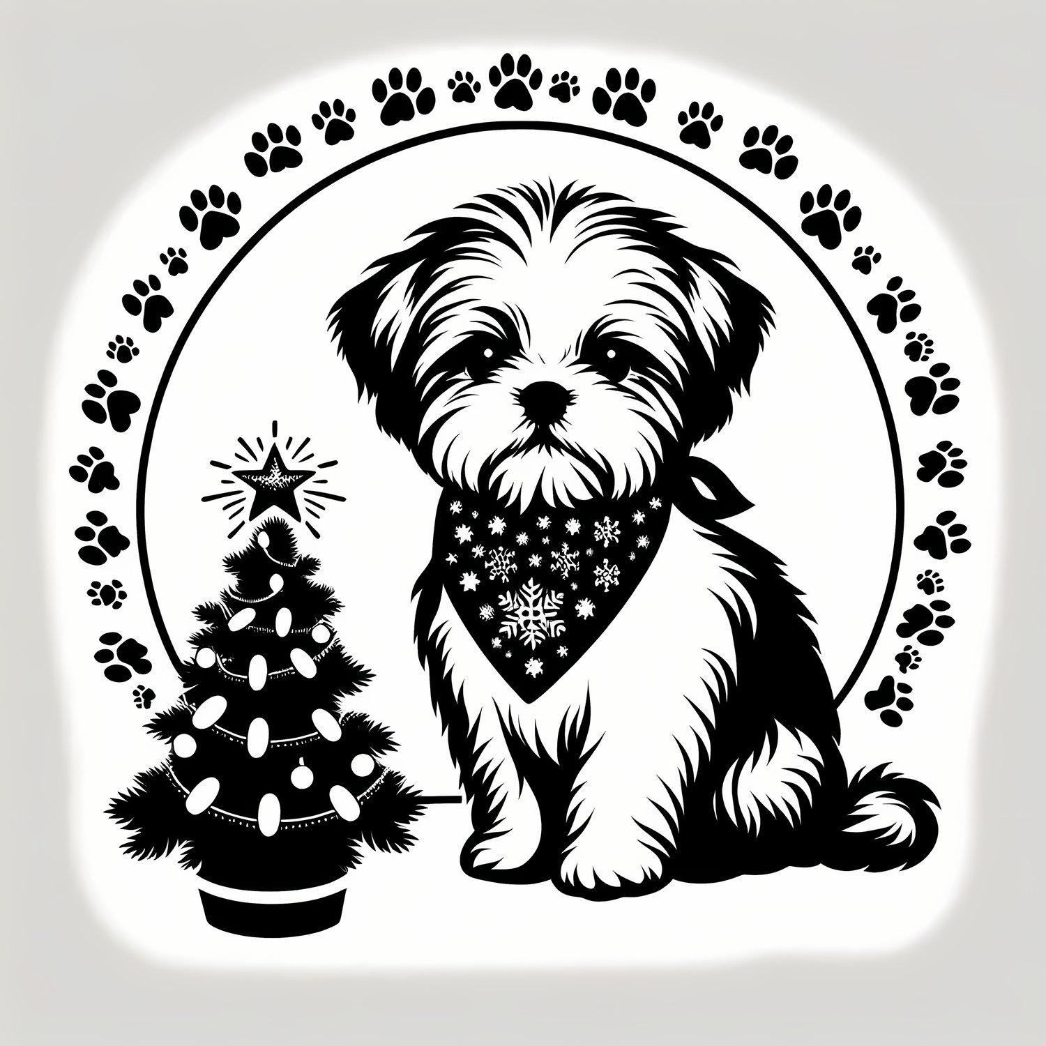 🐾16 Christmas Themed Shih Tzu Art | High-Resolution PNGs in Painterly, Vector and Watercolor Art   Styles📦 What’s Included:  16 Files in total High Resolution: 300 DPI for professional quality Image Sizes: From 3072 px to 6144 px 🎨 Perfect For:  Wall Art 