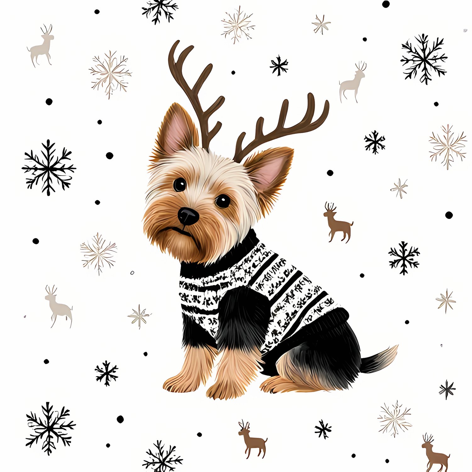 🐾35 Christmas Themed Yorkshire Terrier Art | High-Resolution PNGs in Folk Art, Pop Art and Vector Art Styles  📦 What’s Included:  35 Files in total High Resolution: 300 DPI for professional quality Image Sizes: From 3072 px to 6144 px 🎨 Perfect For:  Wall