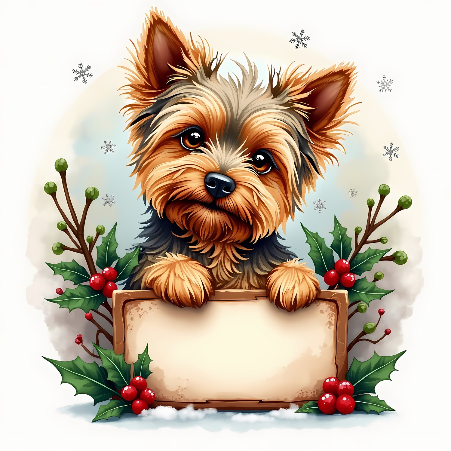 🐾35 Christmas Themed Yorkshire Terrier Art | High-Resolution PNGs in Folk Art, Pop Art and Vector Art Styles  📦 What’s Included:  35 Files in total High Resolution: 300 DPI for professional quality Image Sizes: From 3072 px to 6144 px 🎨 Perfect For:  Wall