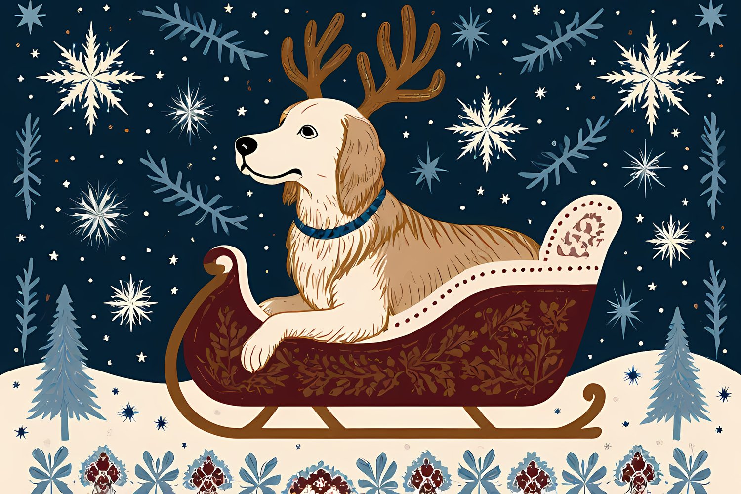 🐾20 Christmas Golden Retriever Art | High-Resolution PNGs in Folk Art, Geometric and Illustration Art Styles  📦 What’s Included:  20 Files in total High Resolution: 300 DPI for professional quality Image Sizes: From 3072 px to 6144 px 🎨 Perfect For:  Wall