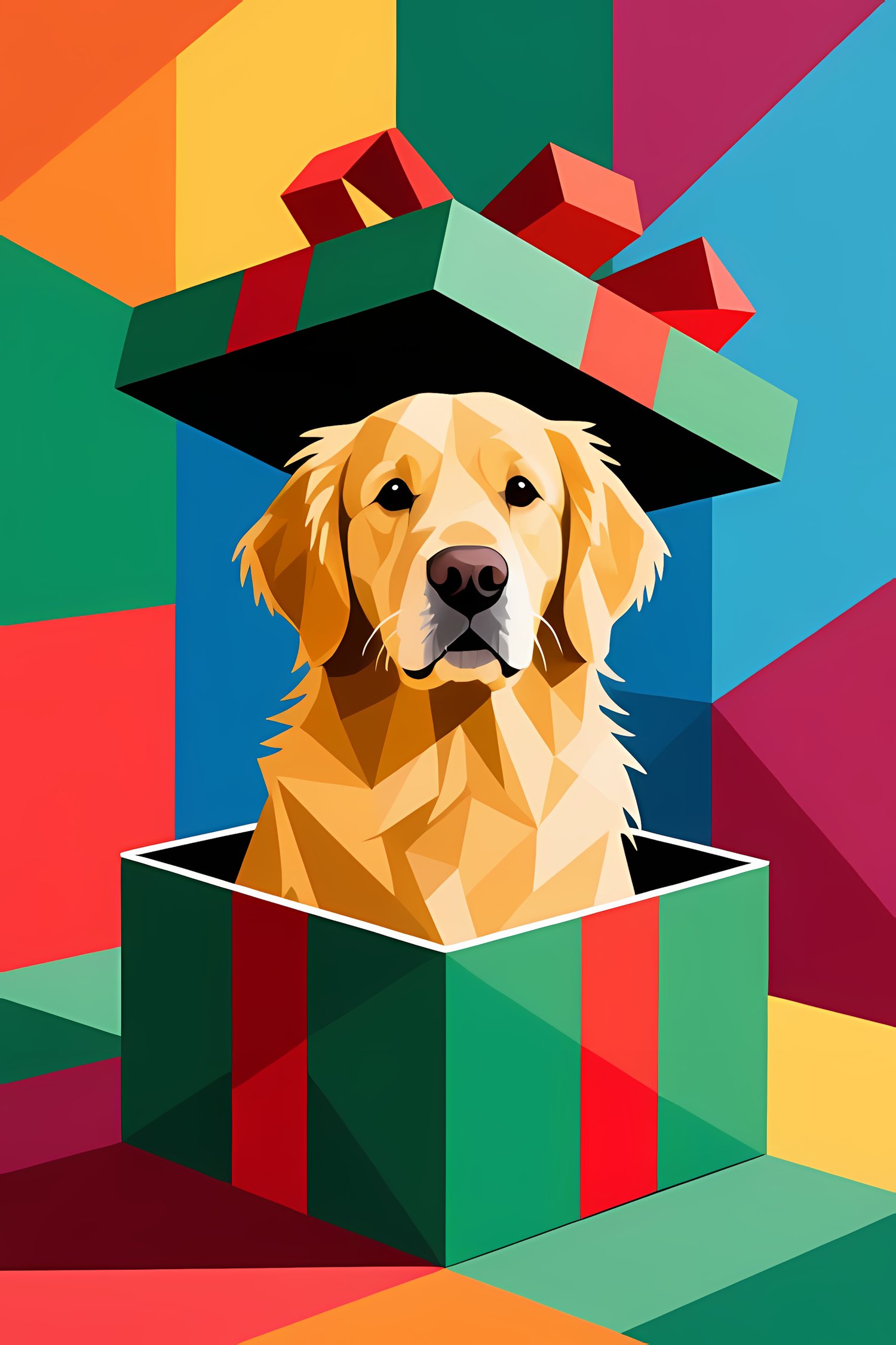 🐾20 Christmas Golden Retriever Art | High-Resolution PNGs in Folk Art, Geometric and Illustration Art Styles  📦 What’s Included:  20 Files in total High Resolution: 300 DPI for professional quality Image Sizes: From 3072 px to 6144 px 🎨 Perfect For:  Wall