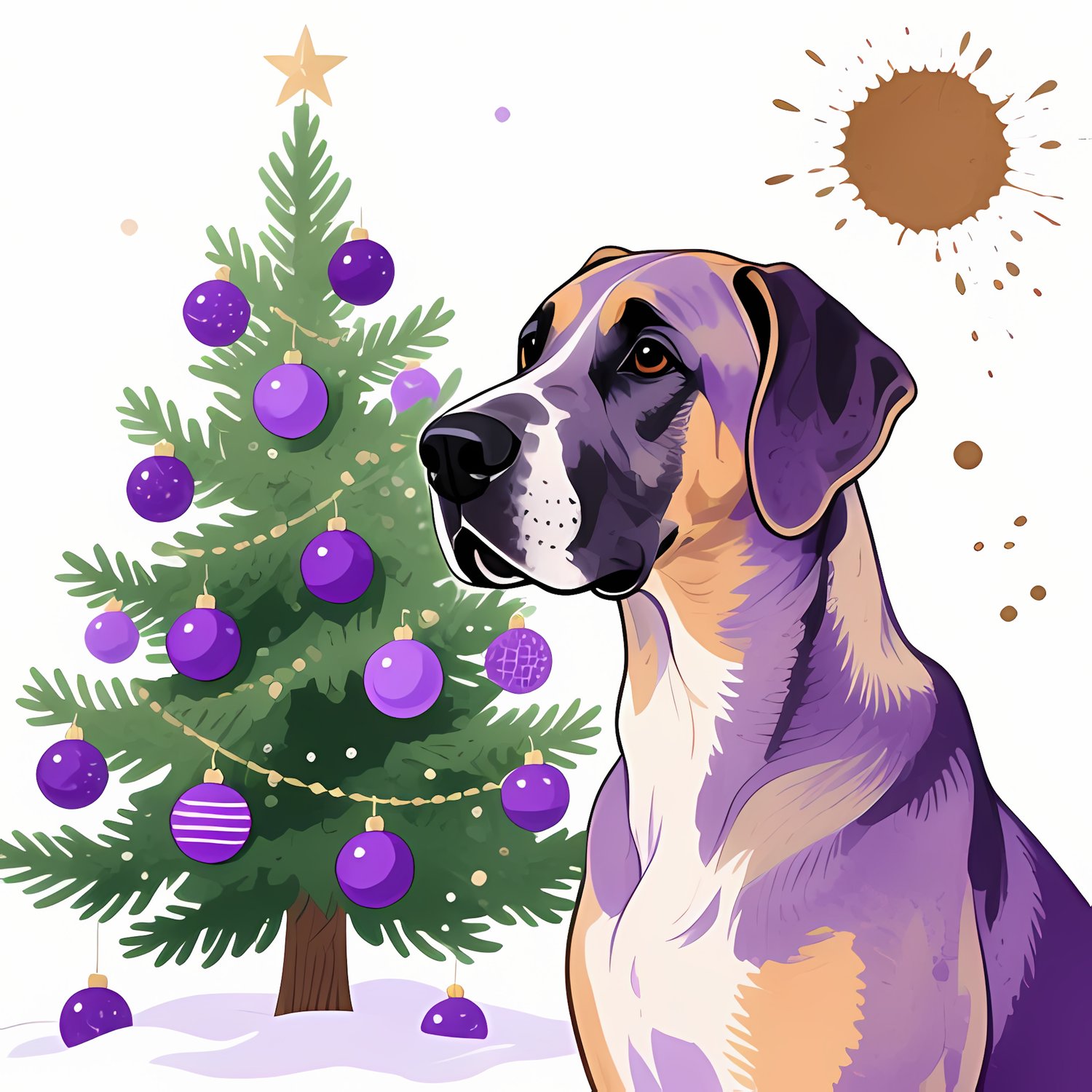 🐾20 Christmas Great Dane Dog Art | High-Resolution PNGs in Pop Art, Painterly & Illustrated Art Styles  📦 What’s Included:  20 Files in total High Resolution: 300 DPI for professional quality Image Sizes: From 3072 px to 6144 px 🎨 Perfect For:  Wall Art &