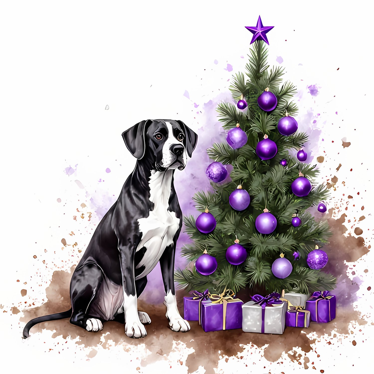 🐾20 Christmas Great Dane Dog Art | High-Resolution PNGs in Pop Art, Painterly & Illustrated Art Styles  📦 What’s Included:  20 Files in total High Resolution: 300 DPI for professional quality Image Sizes: From 3072 px to 6144 px 🎨 Perfect For:  Wall Art &