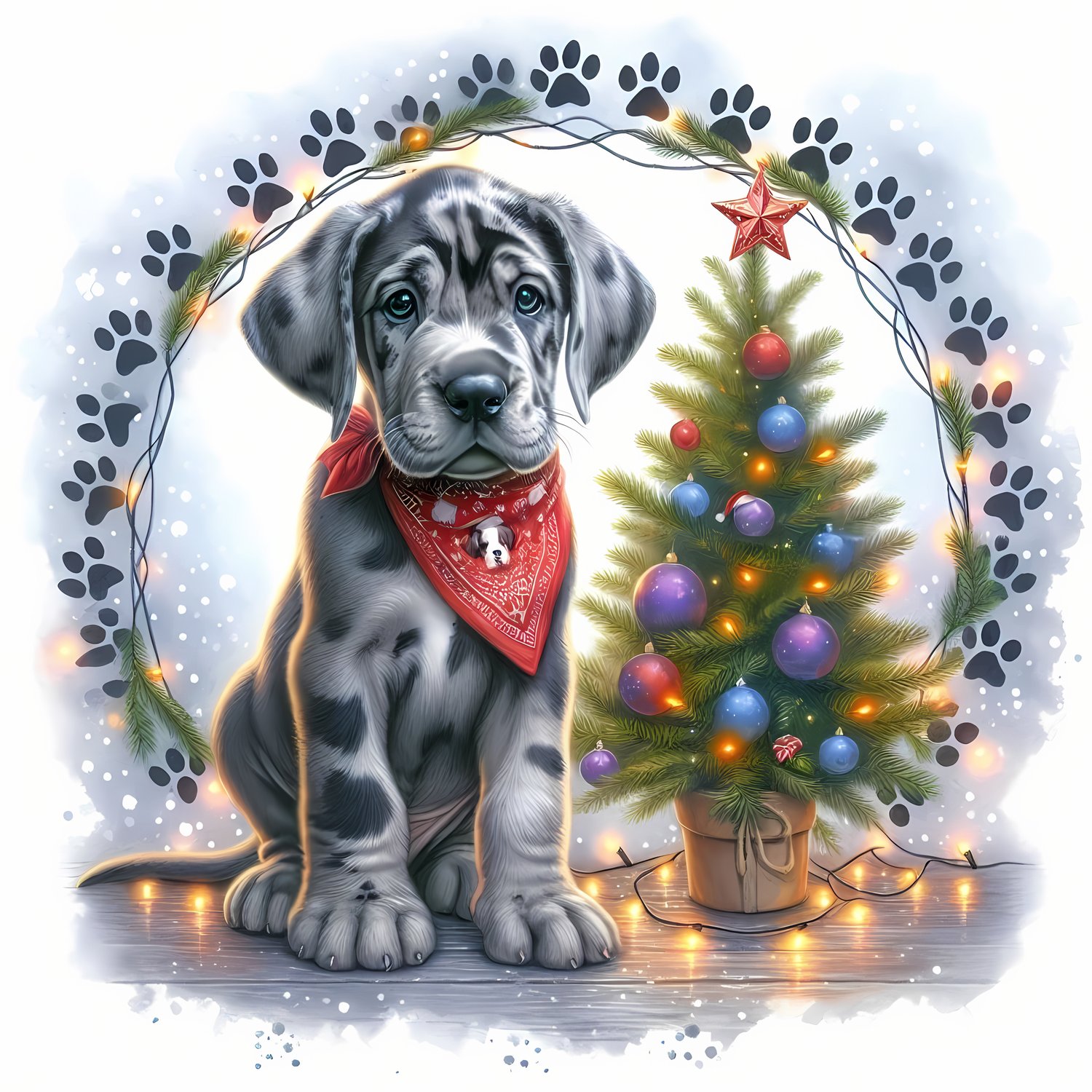 🐾20 Christmas Great Dane Dog Art | High-Resolution PNGs in Pop Art, Painterly & Illustrated Art Styles  📦 What’s Included:  20 Files in total High Resolution: 300 DPI for professional quality Image Sizes: From 3072 px to 6144 px 🎨 Perfect For:  Wall Art &