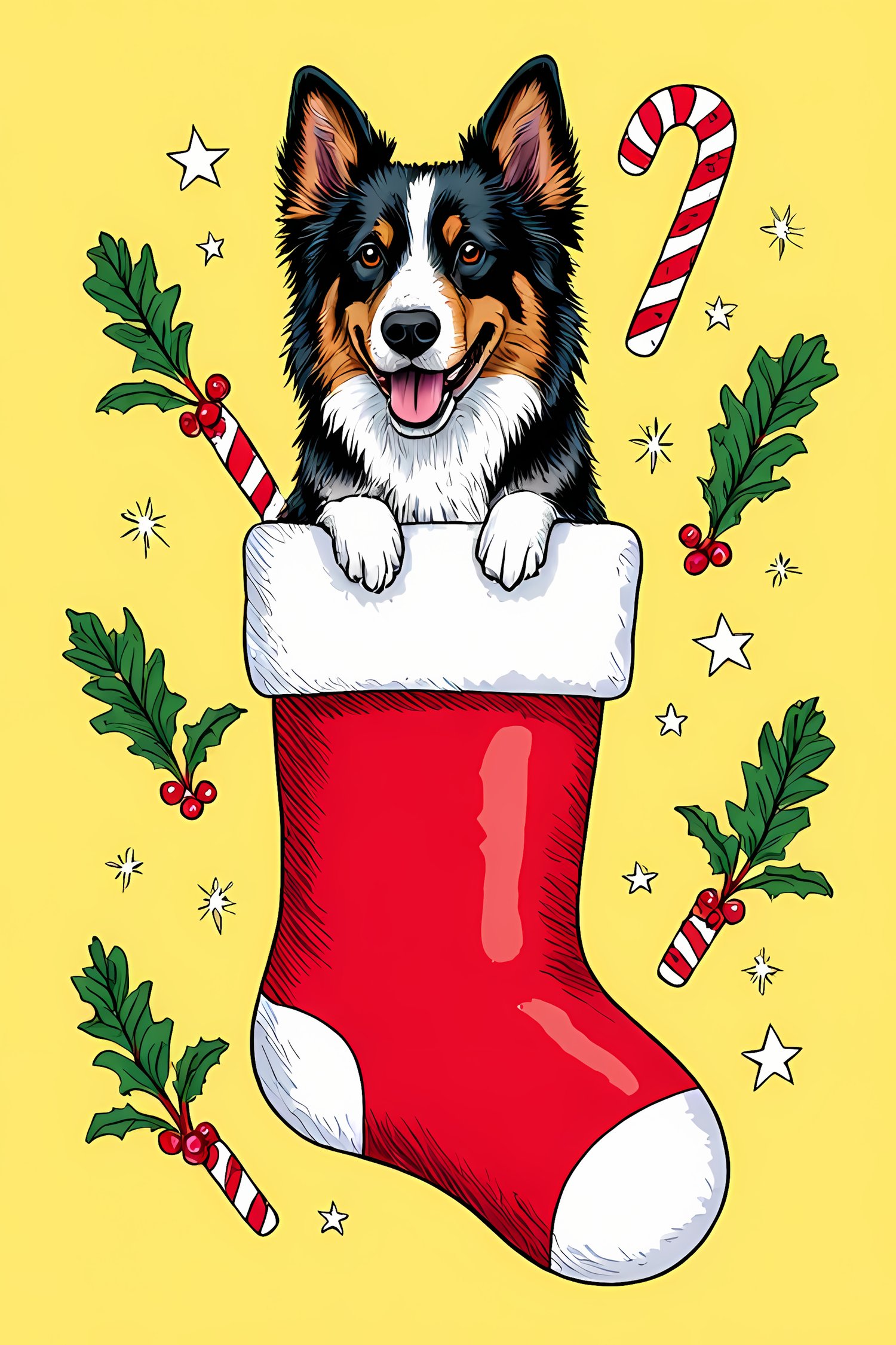 🐾20 Christmas Australian Shepherd Art | High-Resolution PNGs in Pop Art, Painterly, Illustration & Folk Art Styles  📦 What’s Included:  20 Files in total High Resolution: 300 DPI for professional quality Image Sizes: From 3072 px to 4608 px 🎨 Perfect For: